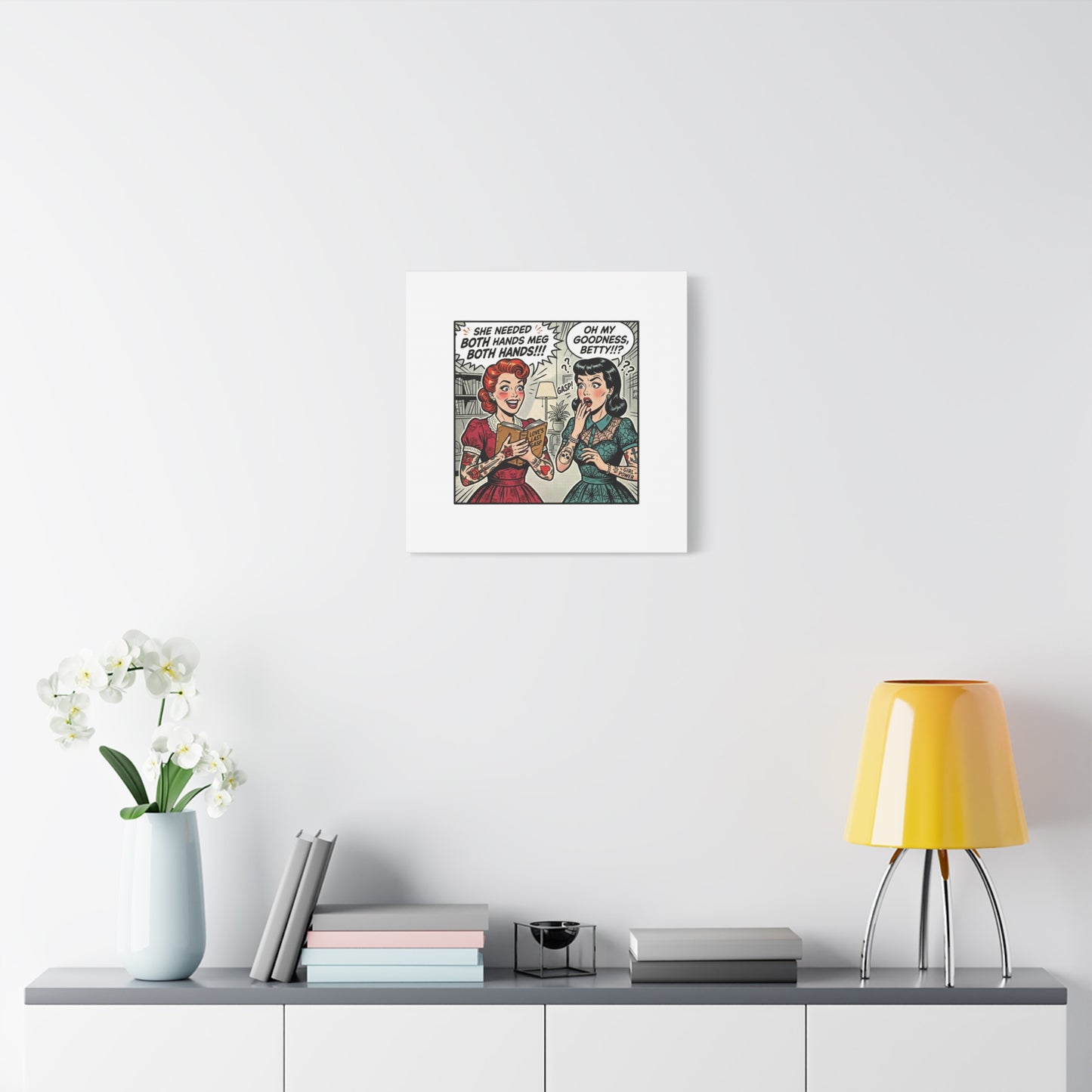 Bookish Comic Panel Matte Canvas | Book Lover, Reading Decor