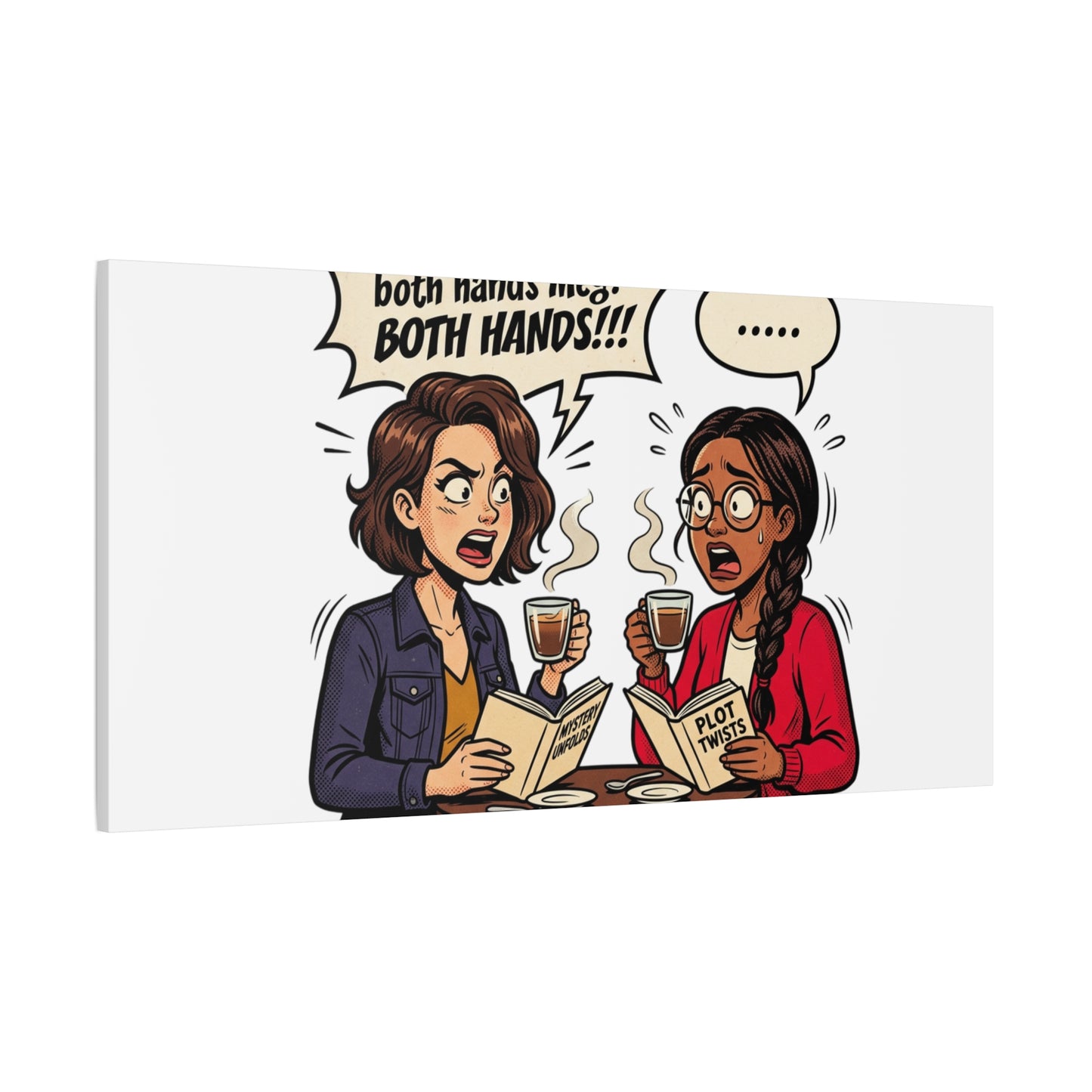 Bookish Comic Quote Canvas | Book Lover decor, Reading Room wall art