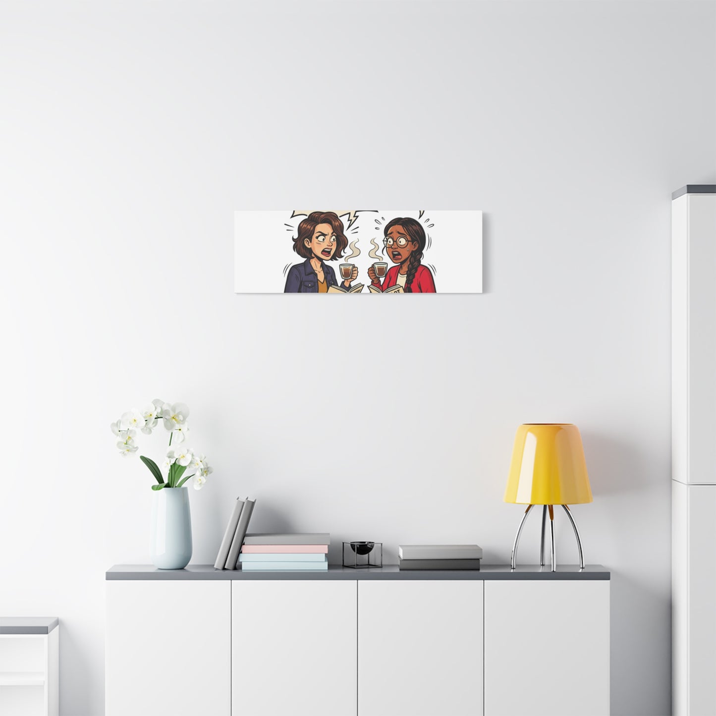 Bookish Comic Quote Canvas | Book Lover decor, Reading Room wall art