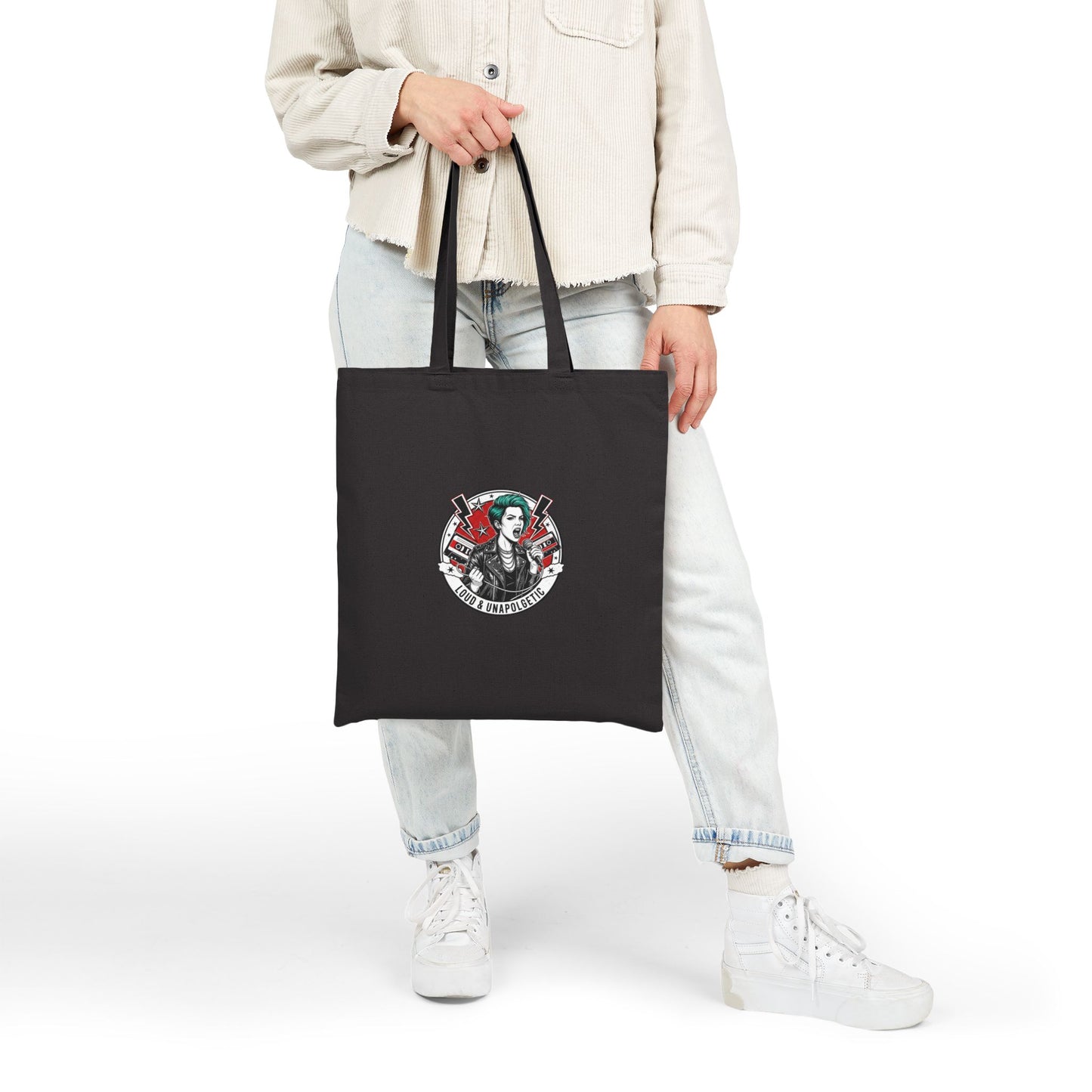 Grunge Tote, 90s Rock Revival Aesthetic