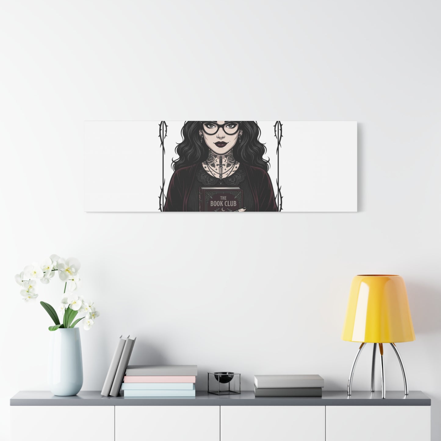 Book Club Rule Canvas | Book Lover, Dark Academia Reading Decor