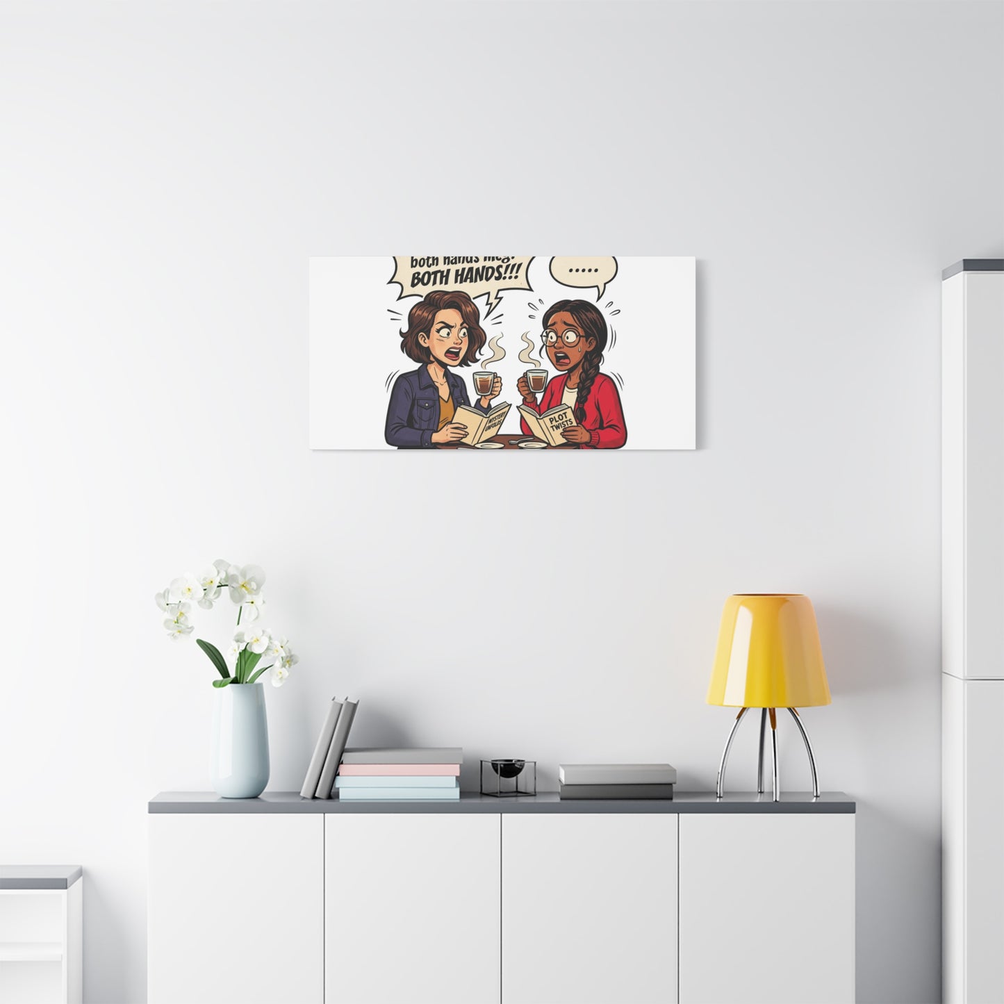 Bookish Comic Quote Canvas | Book Lover decor, Reading Room wall art