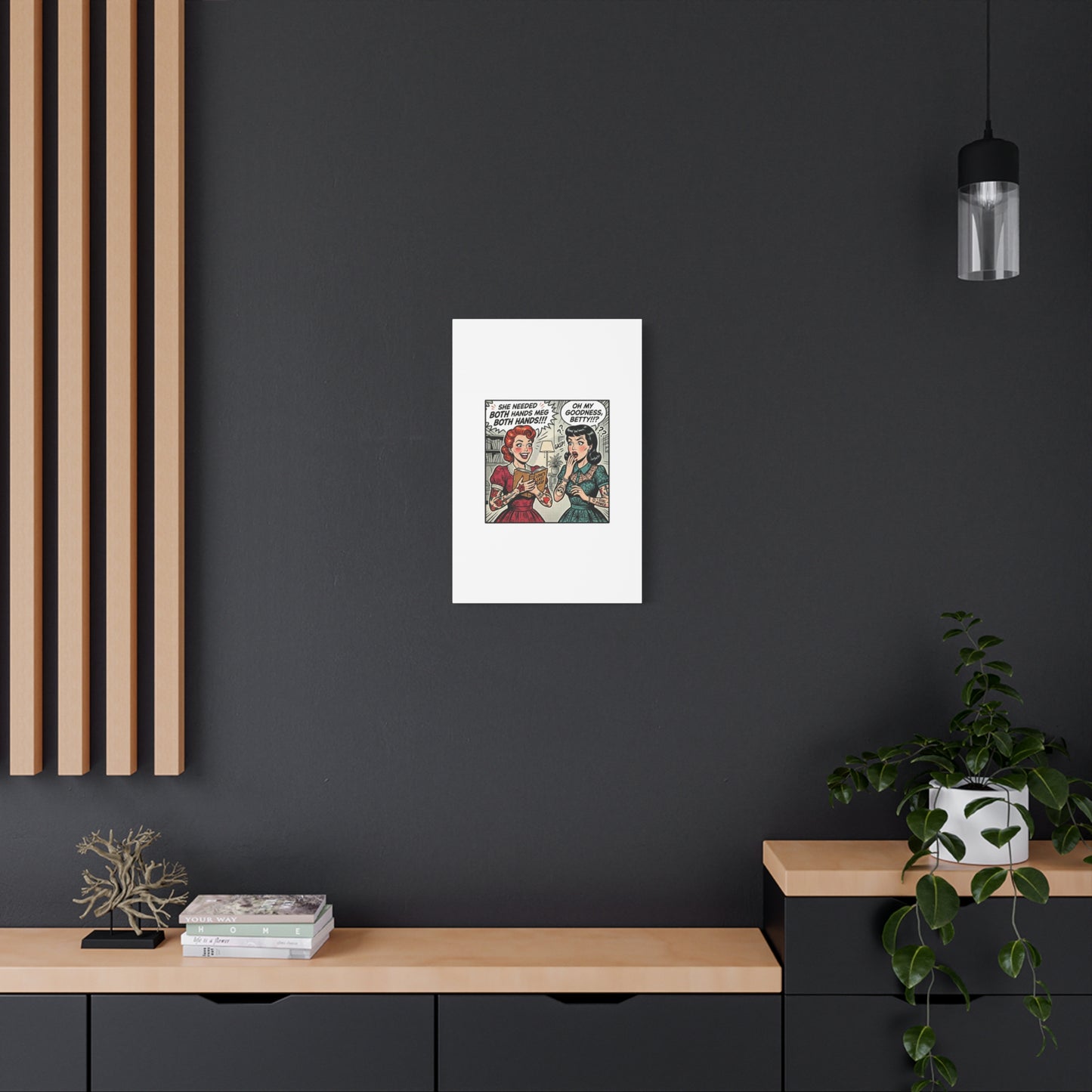 Bookish Comic Panel Matte Canvas | Book Lover, Reading Decor