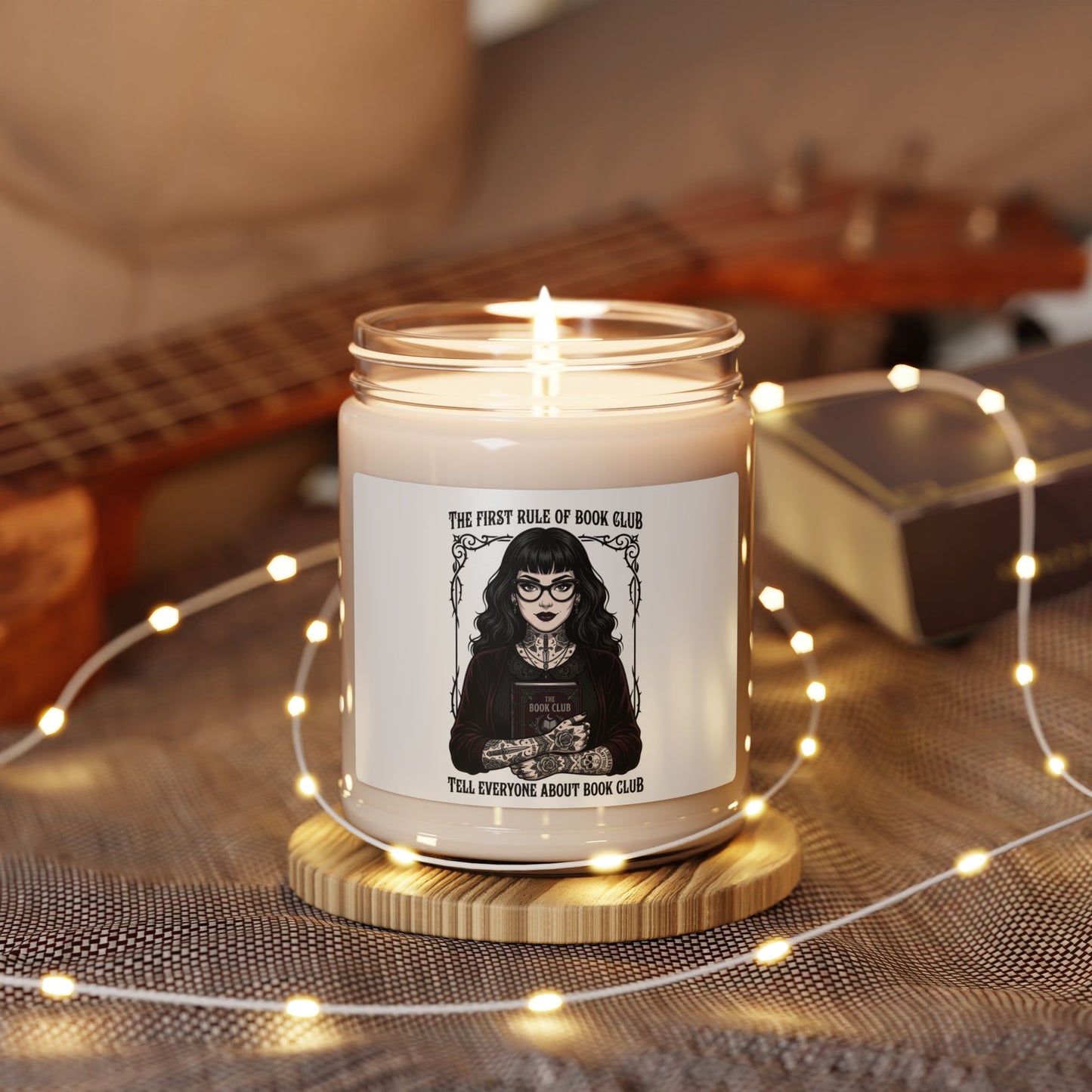 Book Club Candle, Soy Candle | Book Lover, Cozy Reader, Dark Academia