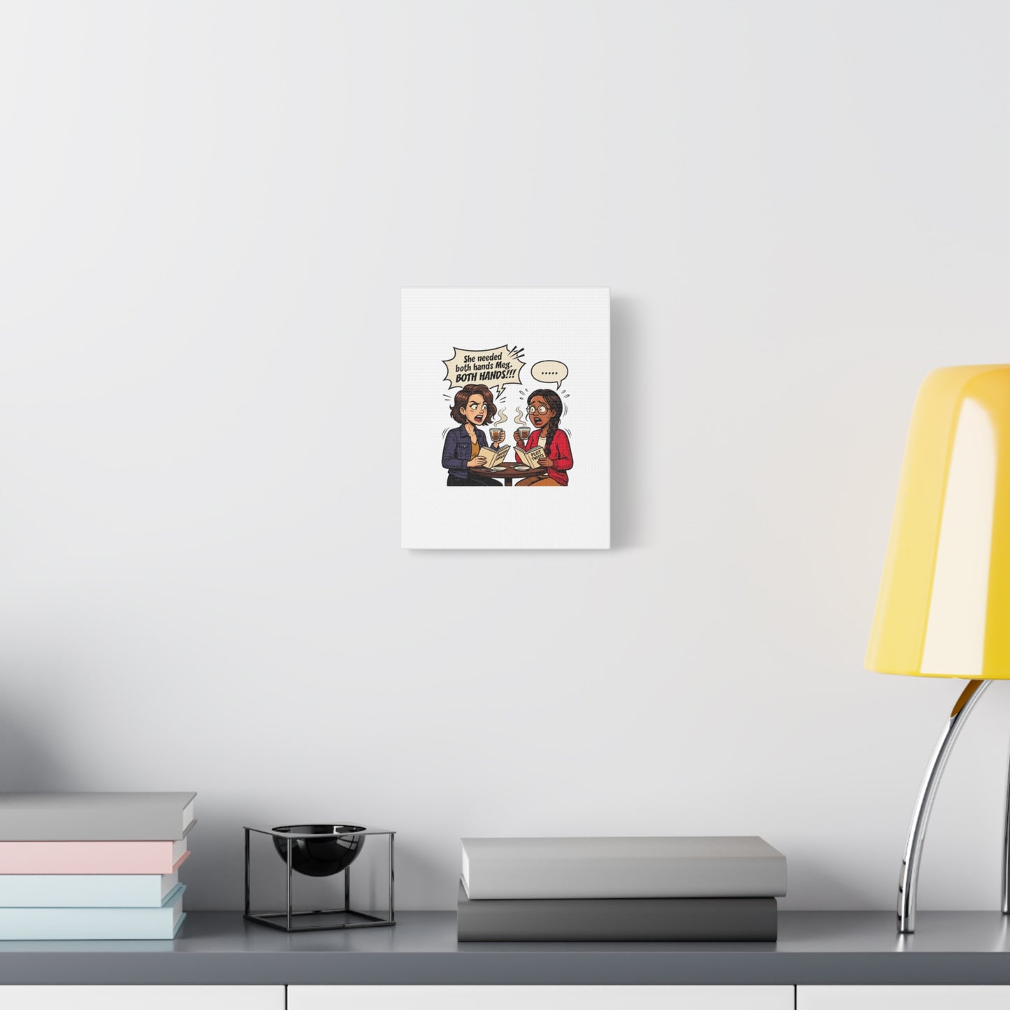 Bookish Comic Quote Canvas | Book Lover decor, Reading Room wall art
