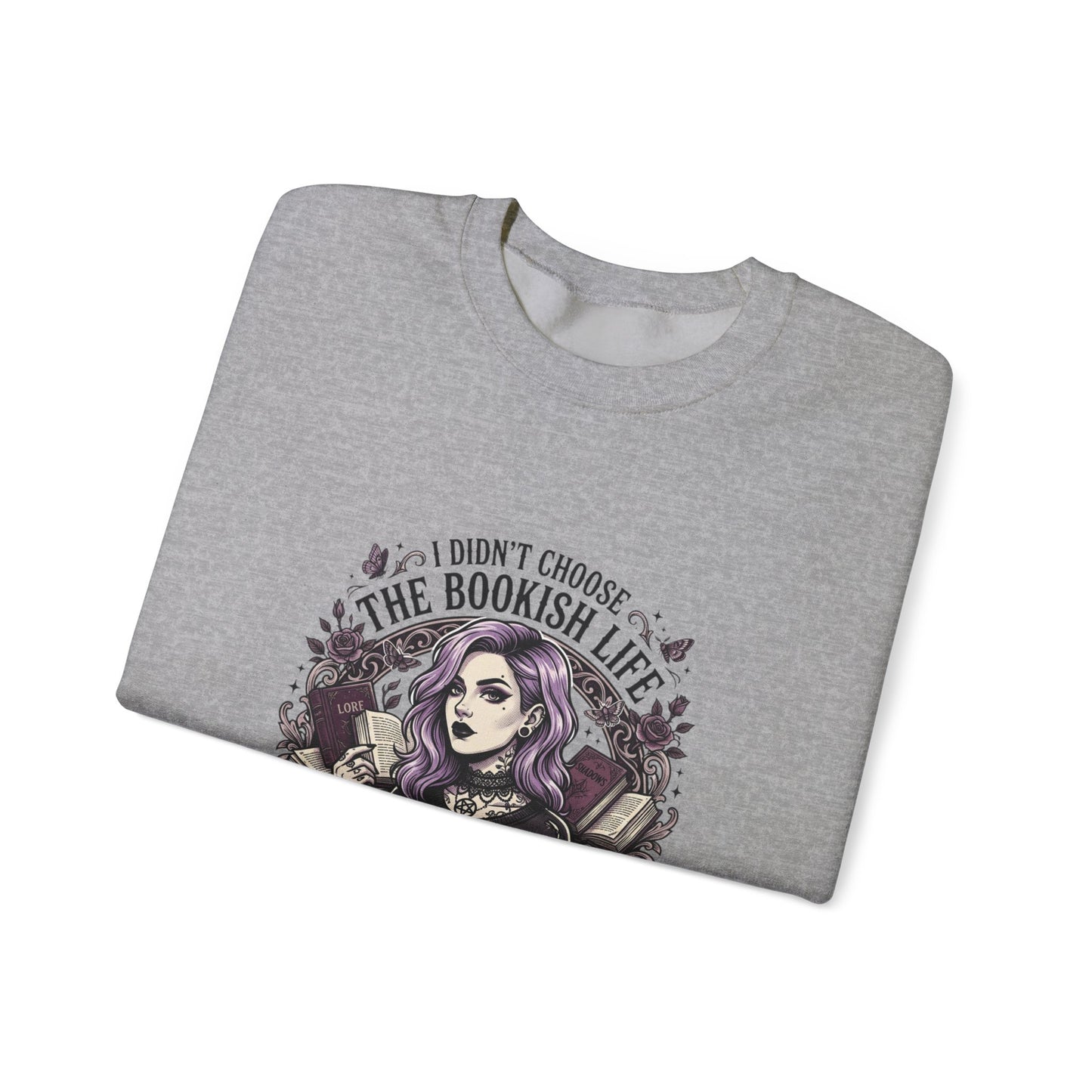 Bookish Life Crewneck Sweatshirt | Dark Academia, Reading Shirt