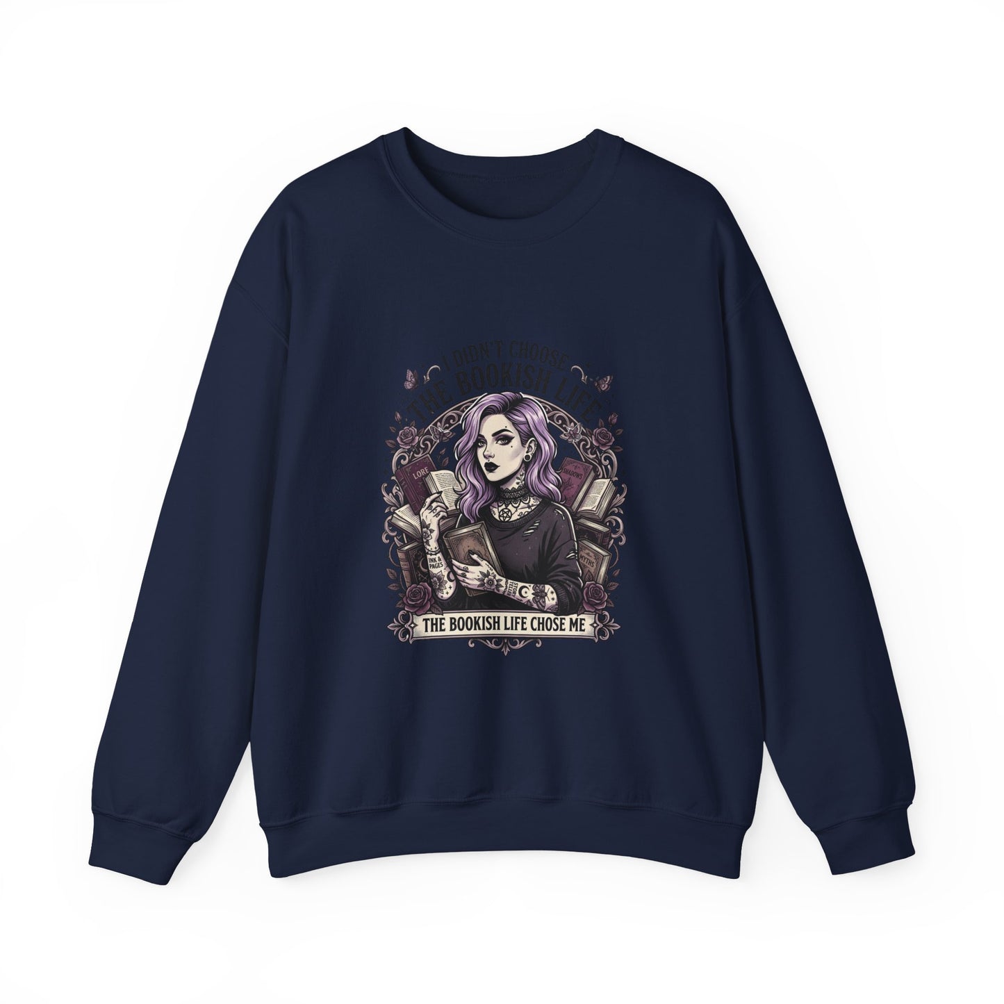 Bookish Life Crewneck Sweatshirt | Dark Academia, Reading Shirt