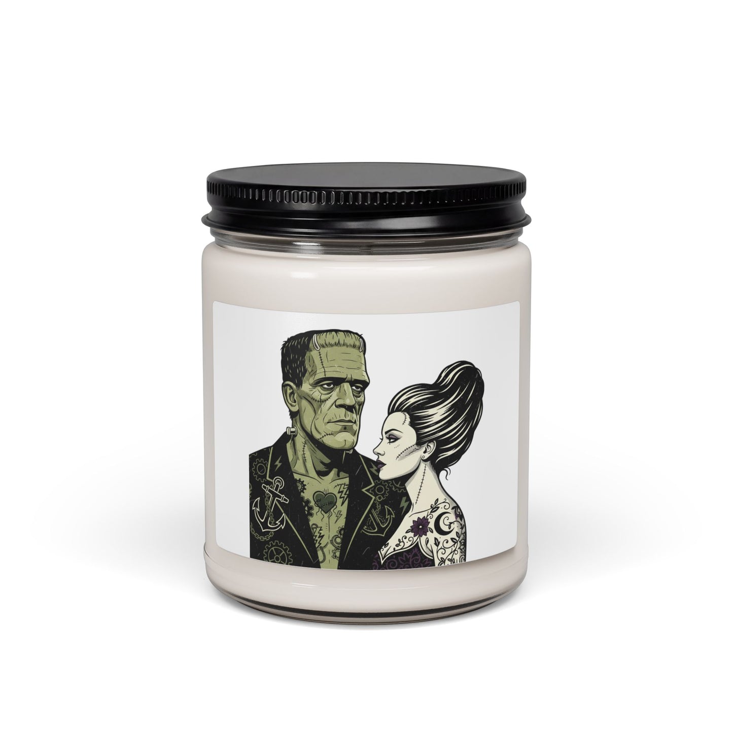 Monster Love Candle, Soy Jar Candle | Grunge Plaid Revival, 90s Punk Aesthetic