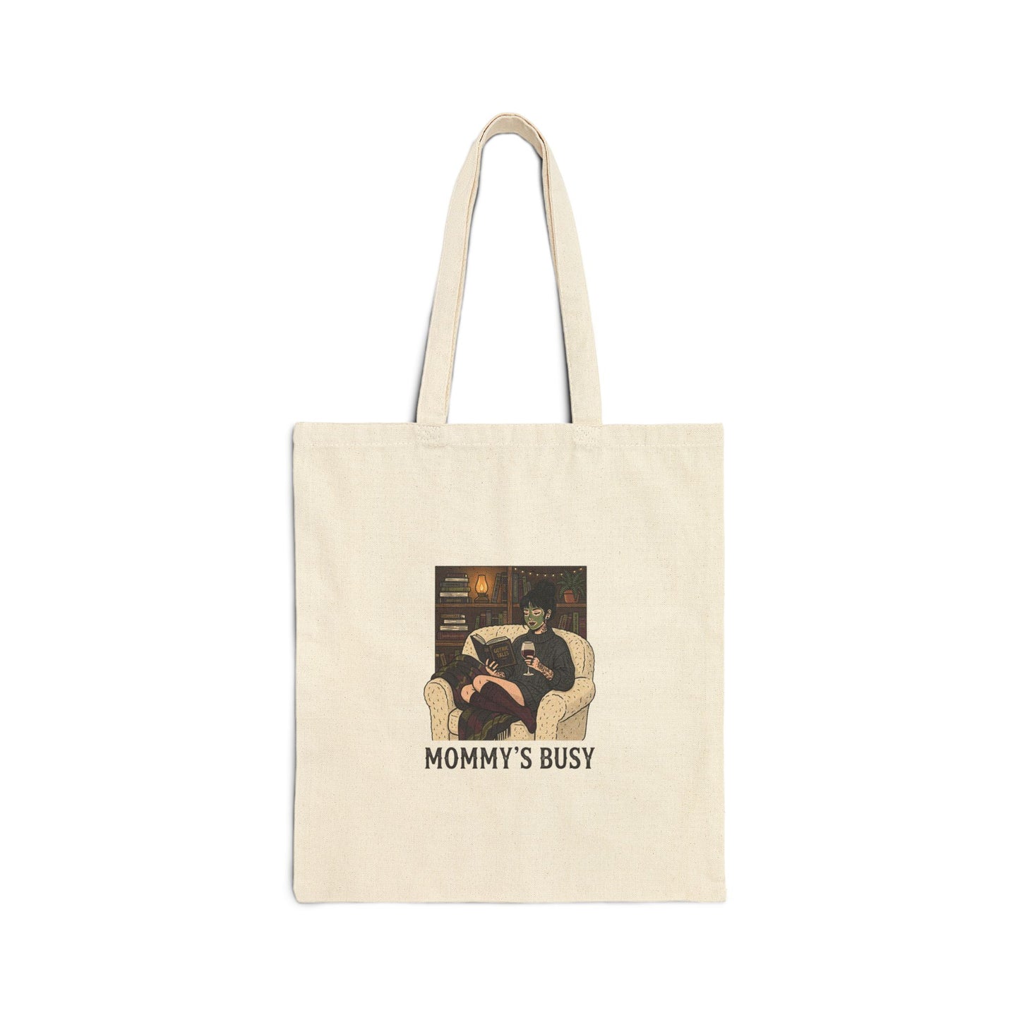 Mommy's Busy Reading Tote | Library Tote, Book Lover Canvas