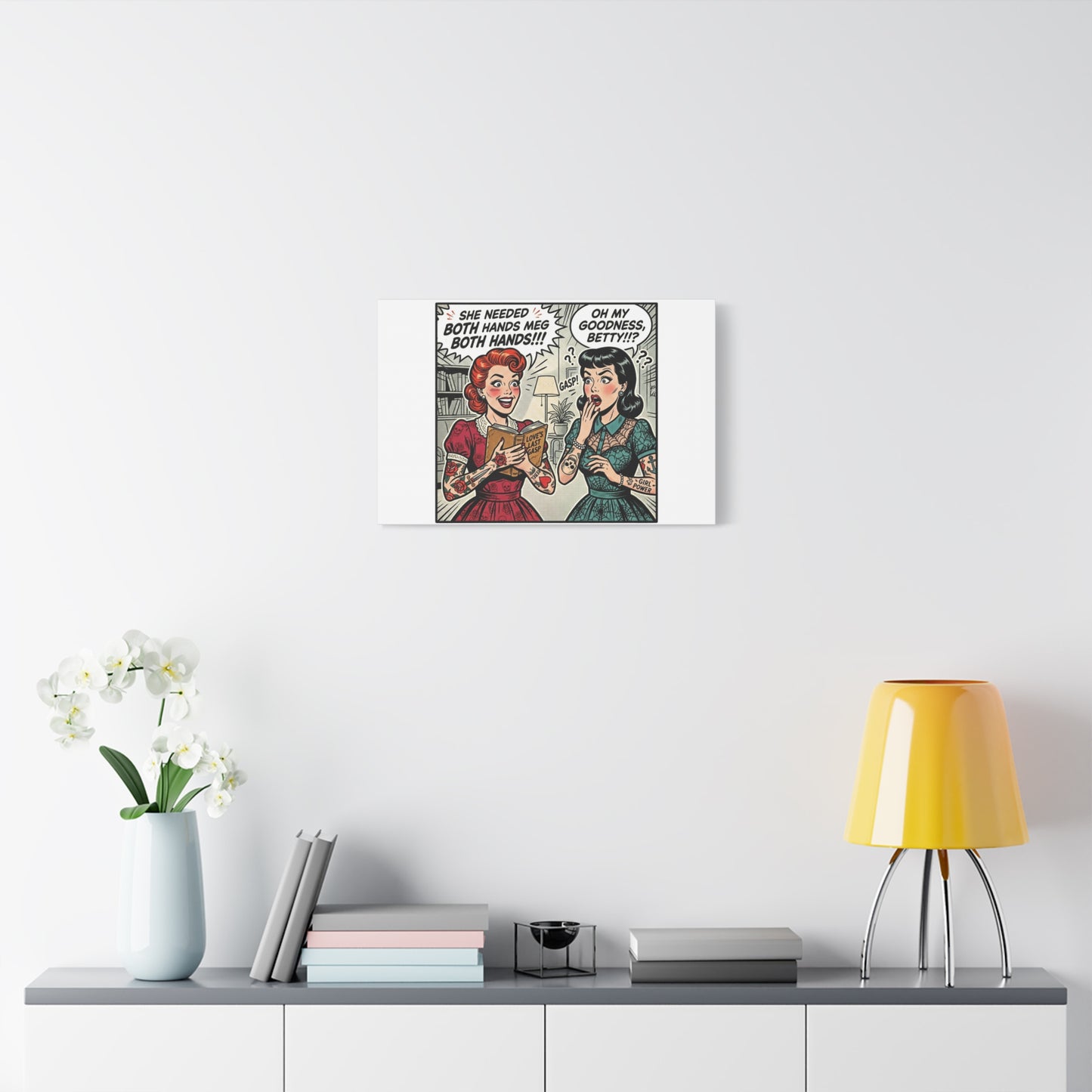 Bookish Comic Panel Matte Canvas | Book Lover, Reading Decor