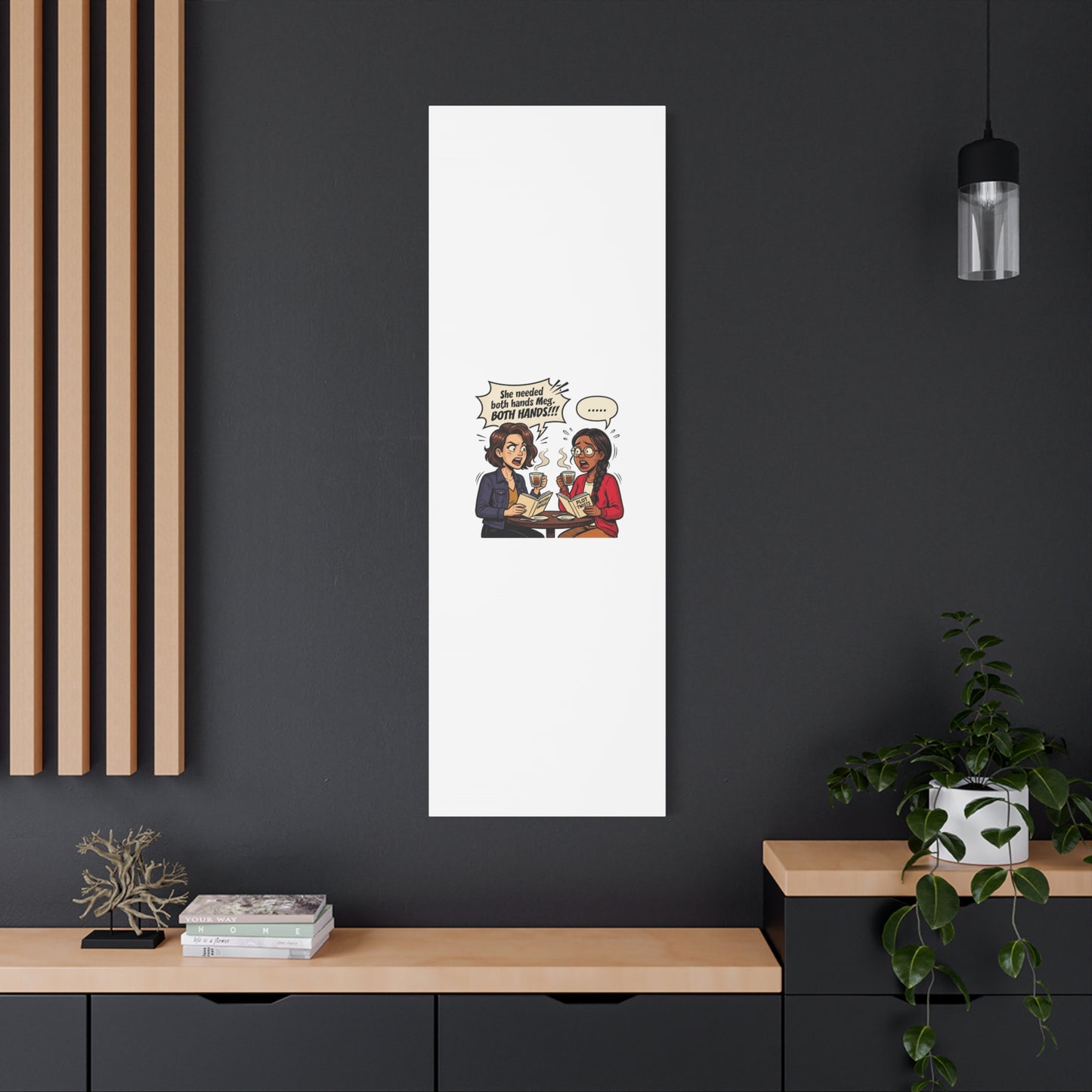 Bookish Comic Quote Canvas | Book Lover decor, Reading Room wall art