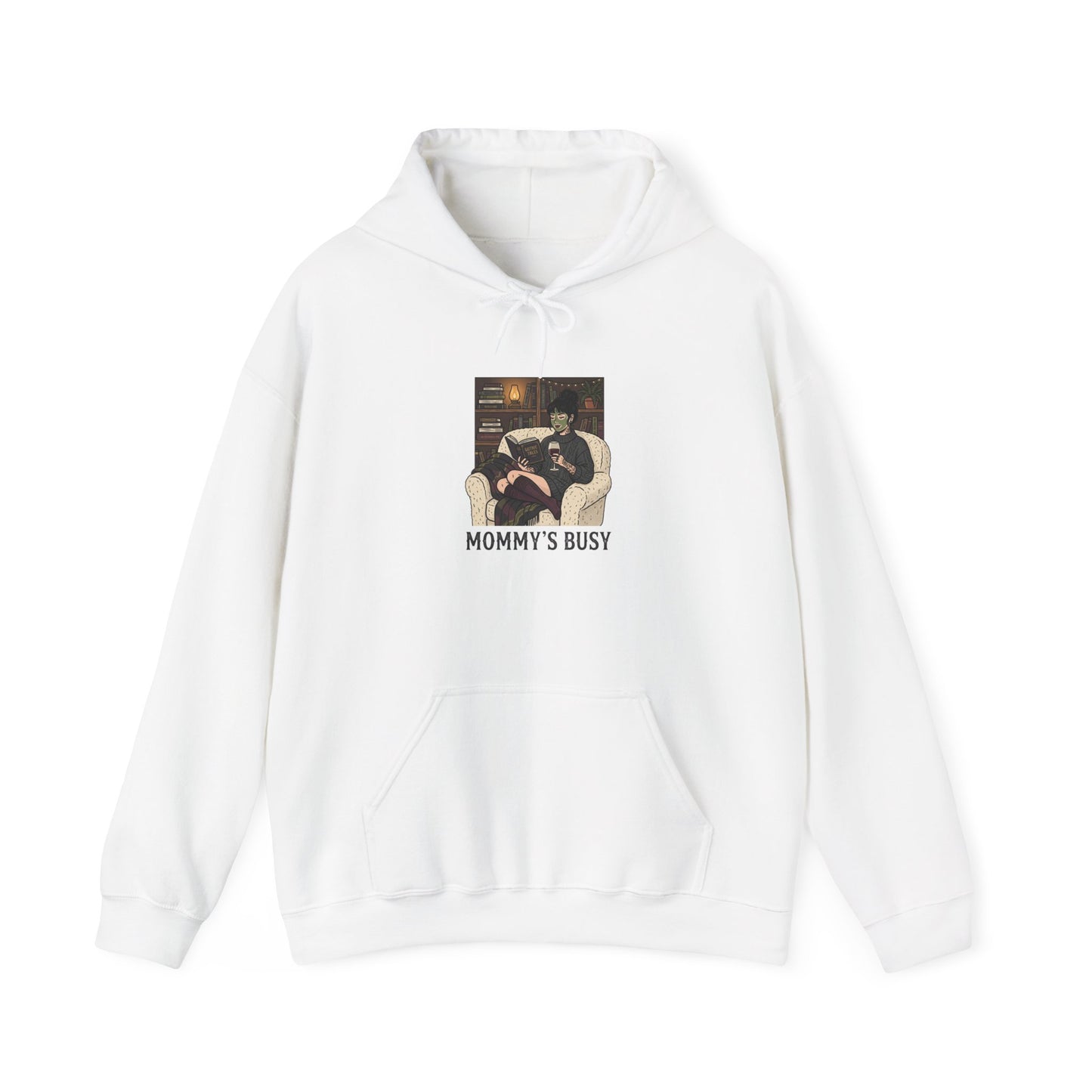 Mommy's Busy Hoodie | Book Lover, Cozy Reader Sweatshirt | Dark Academia Reading Shirt