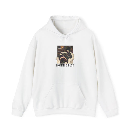 Mommy's Busy Hoodie | Book Lover, Cozy Reader Sweatshirt | Dark Academia Reading Shirt