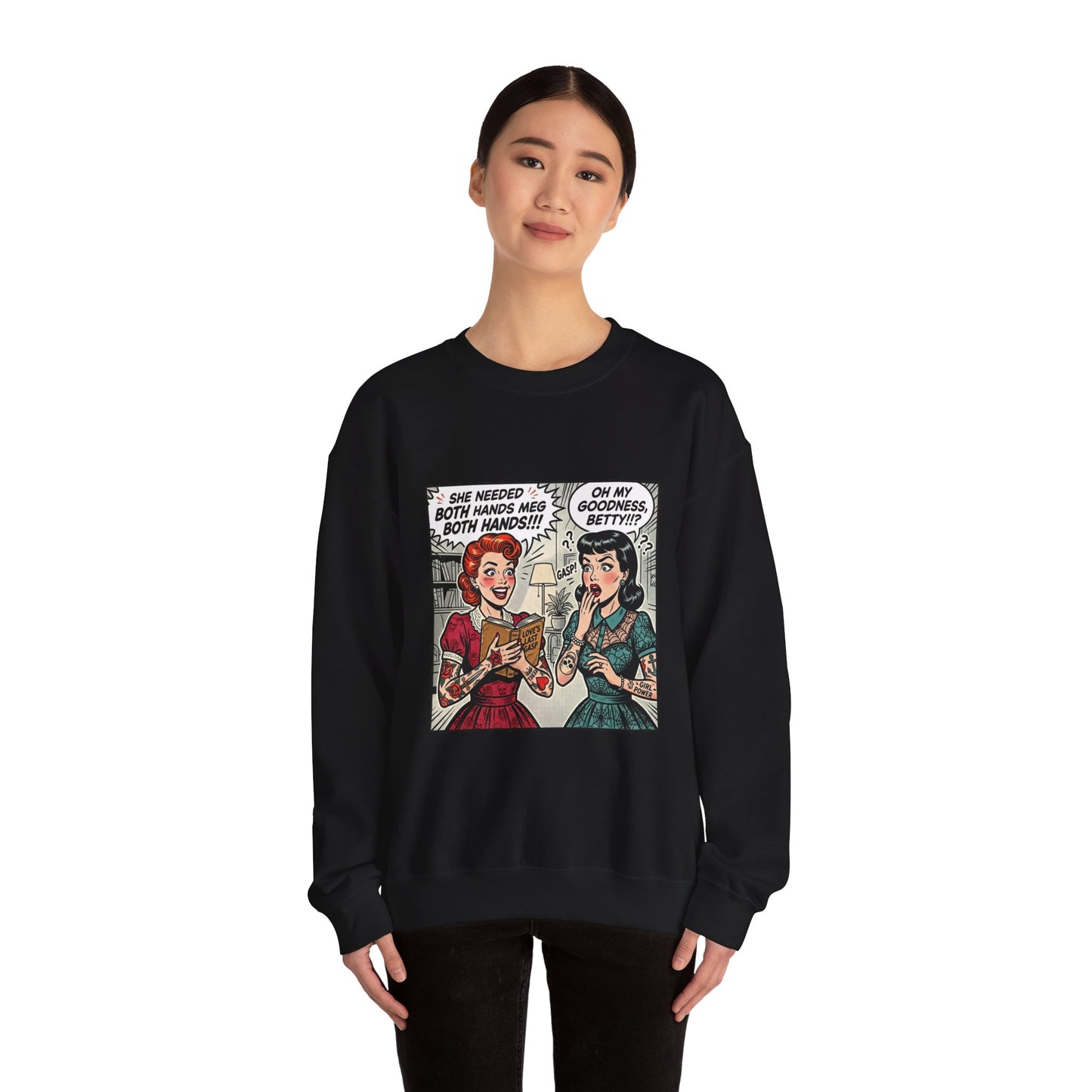 Reading Humor Crewneck Sweatshirt | book lover shirt, cozy reader aesthetic