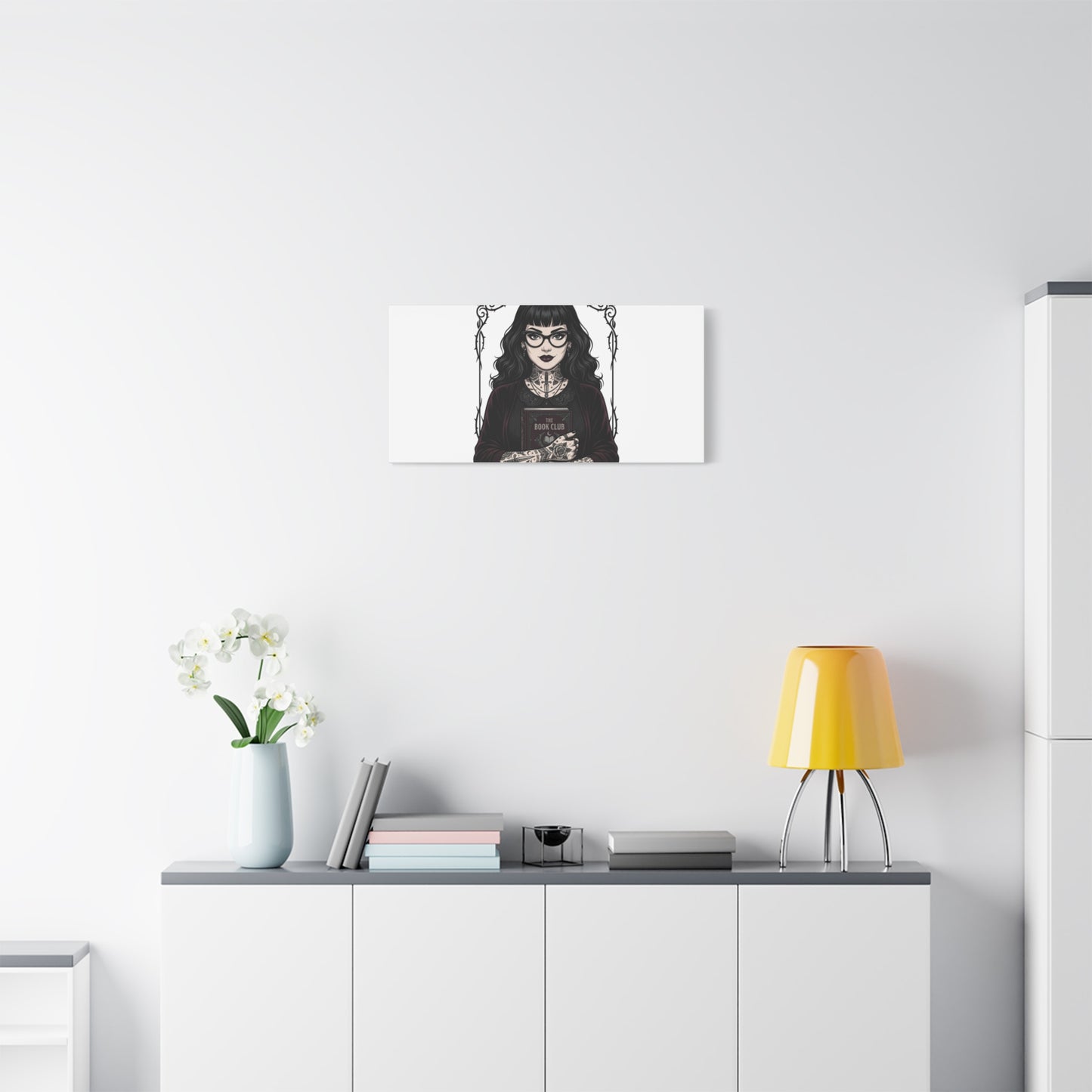 Book Club Rule Canvas | Book Lover, Dark Academia Reading Decor