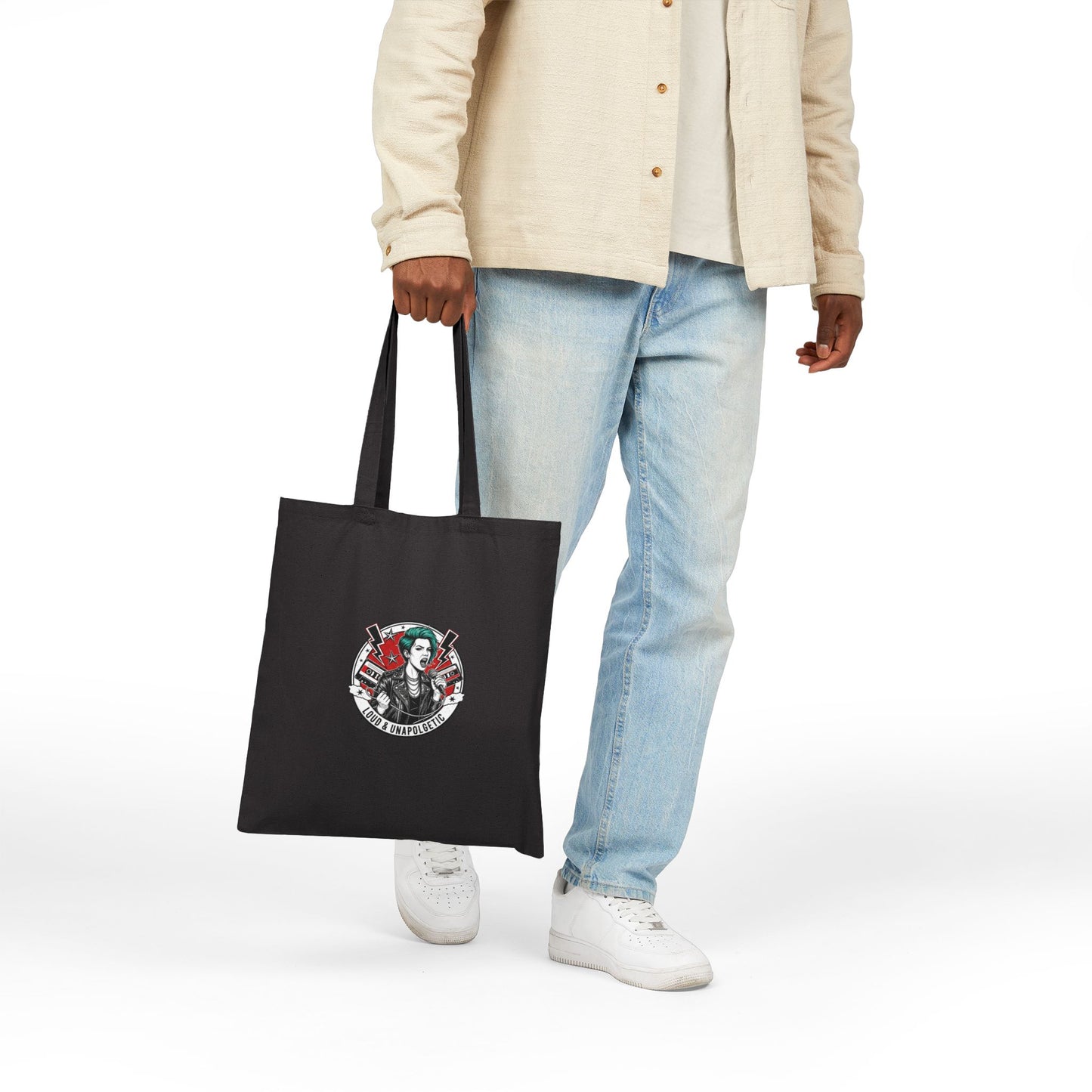 Grunge Tote, 90s Rock Revival Aesthetic