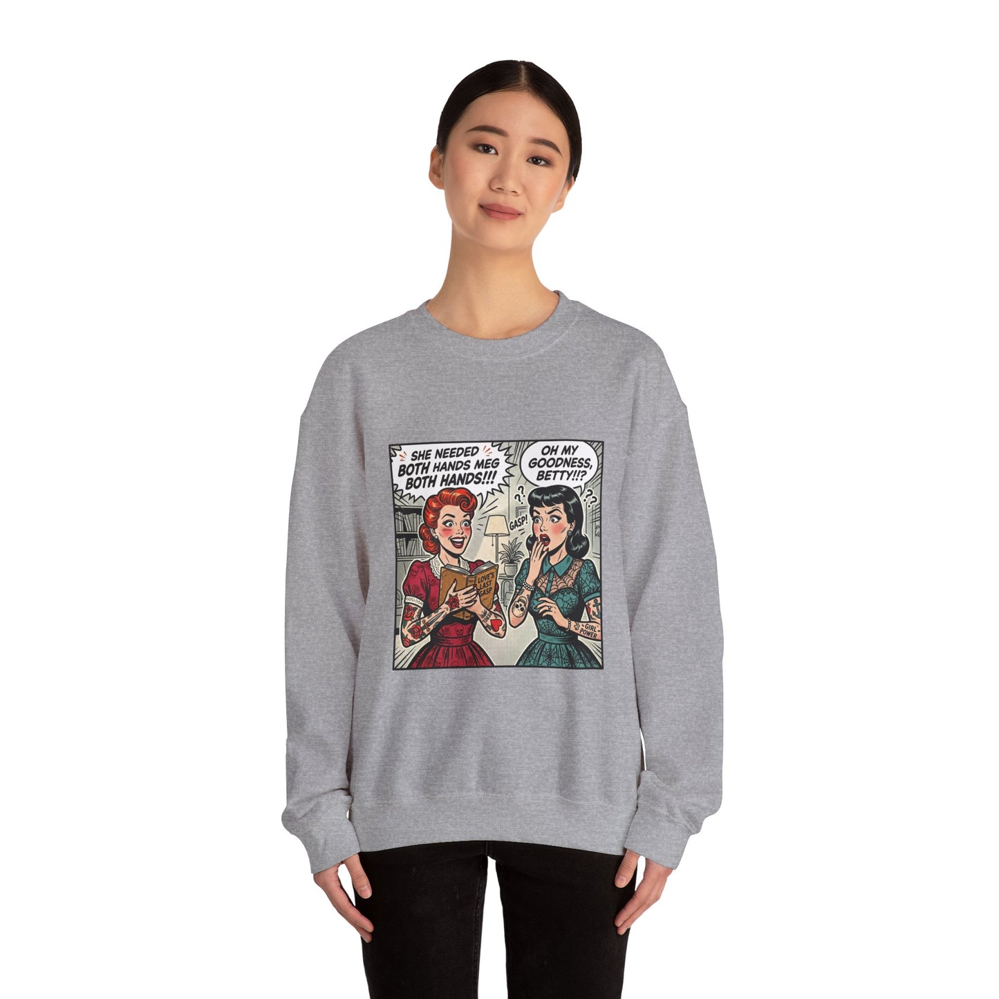 Reading Humor Crewneck Sweatshirt | book lover shirt, cozy reader aesthetic