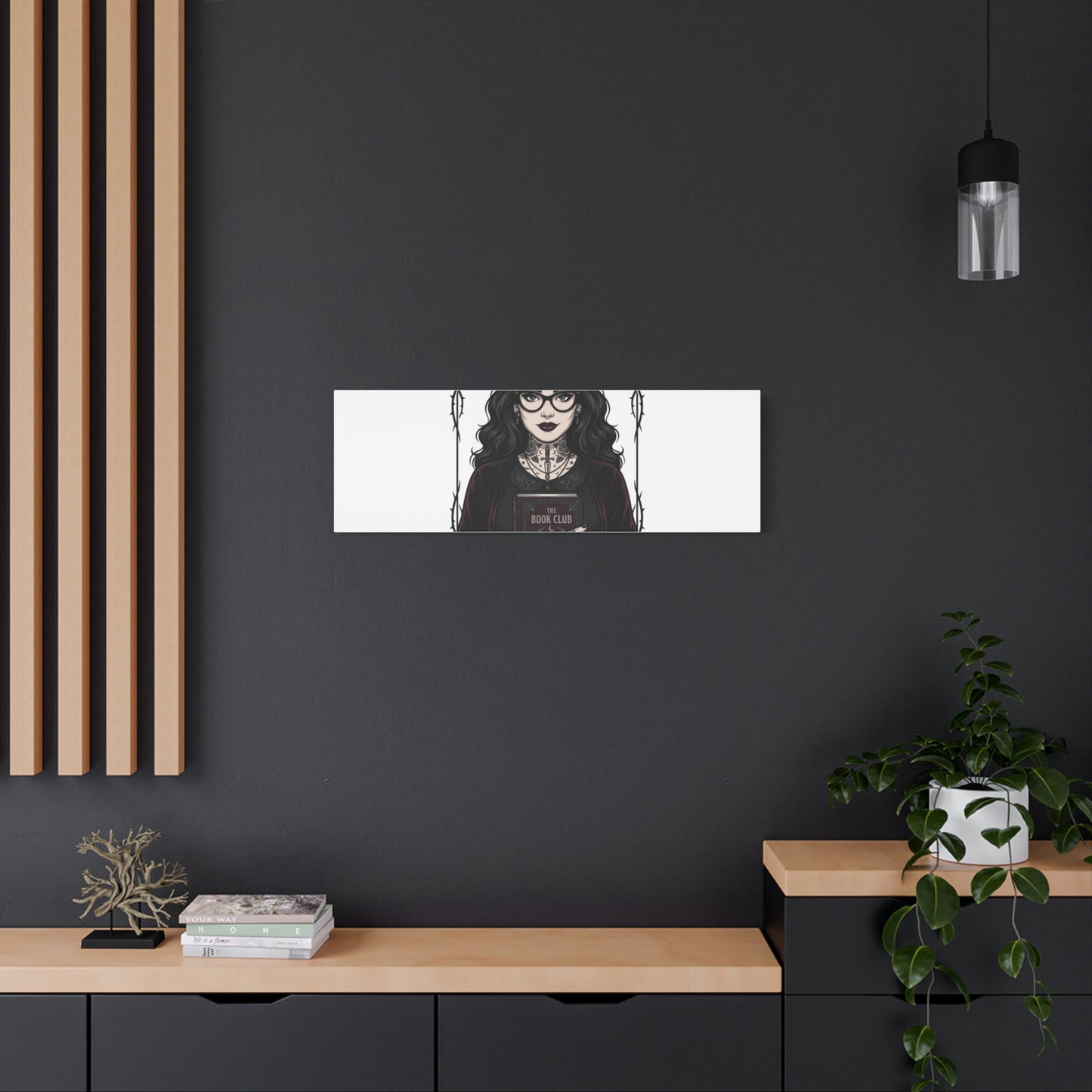 Book Club Rule Canvas | Book Lover, Dark Academia Reading Decor