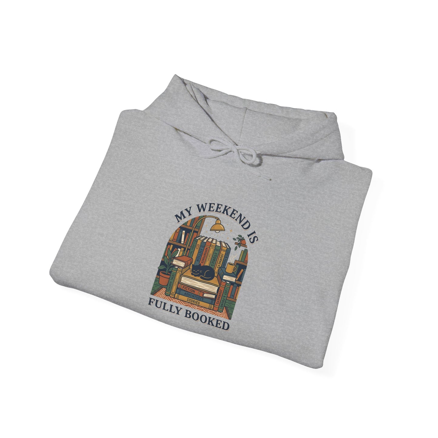 Fully Booked Illustration Hoodie | Book Lover, Reading Shirt, Dark Academia
