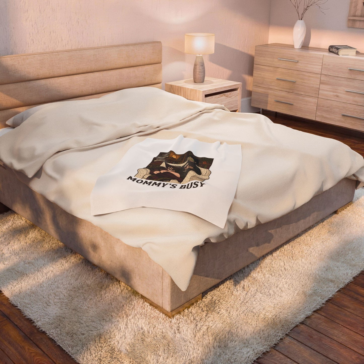 Mommy's Busy Reading Blanket | Book Lover, Cozy Reader