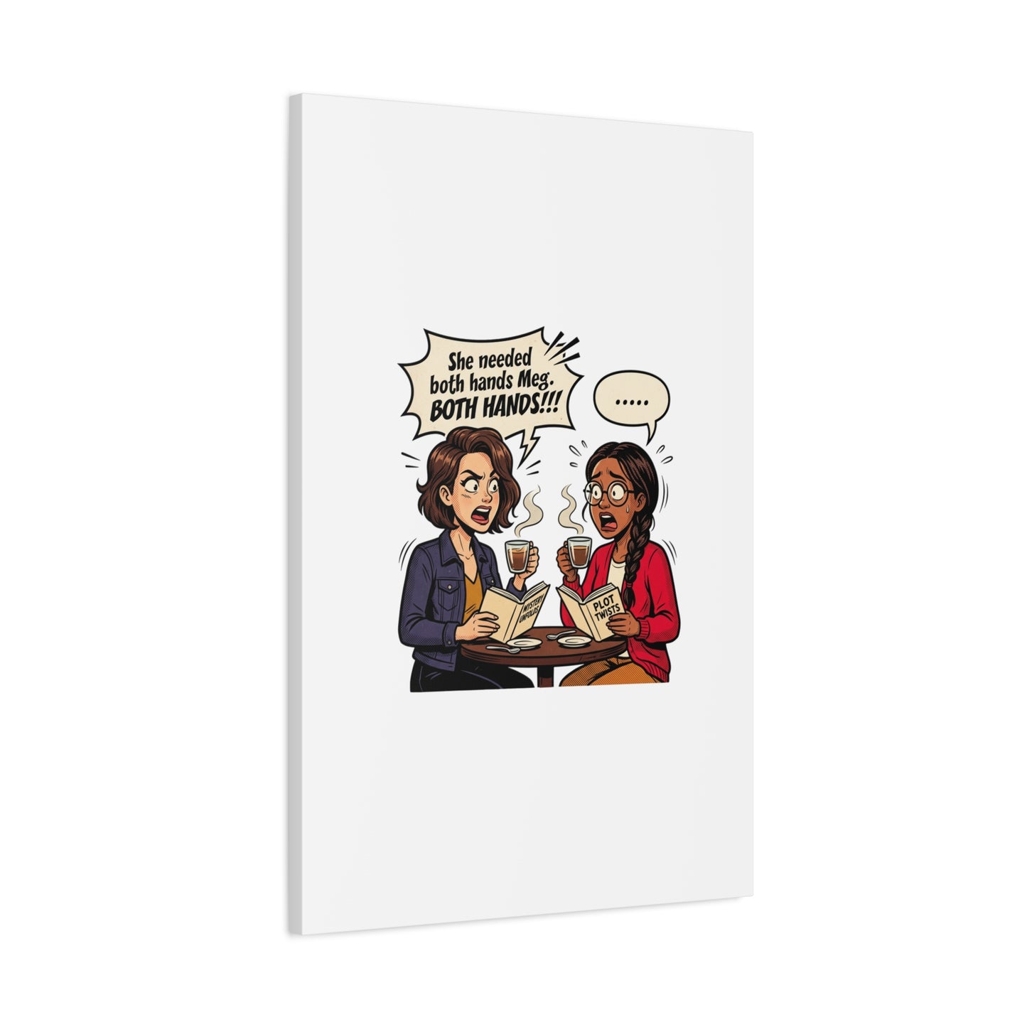 Bookish Comic Quote Canvas | Book Lover decor, Reading Room wall art
