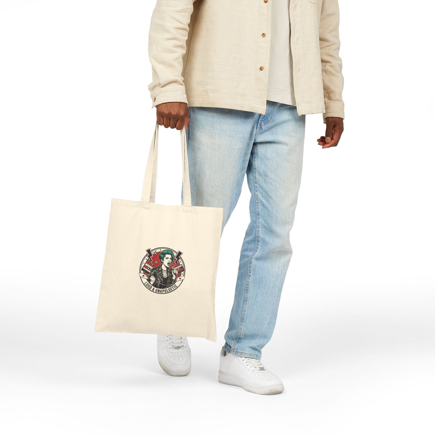 Grunge Tote, 90s Rock Revival Aesthetic
