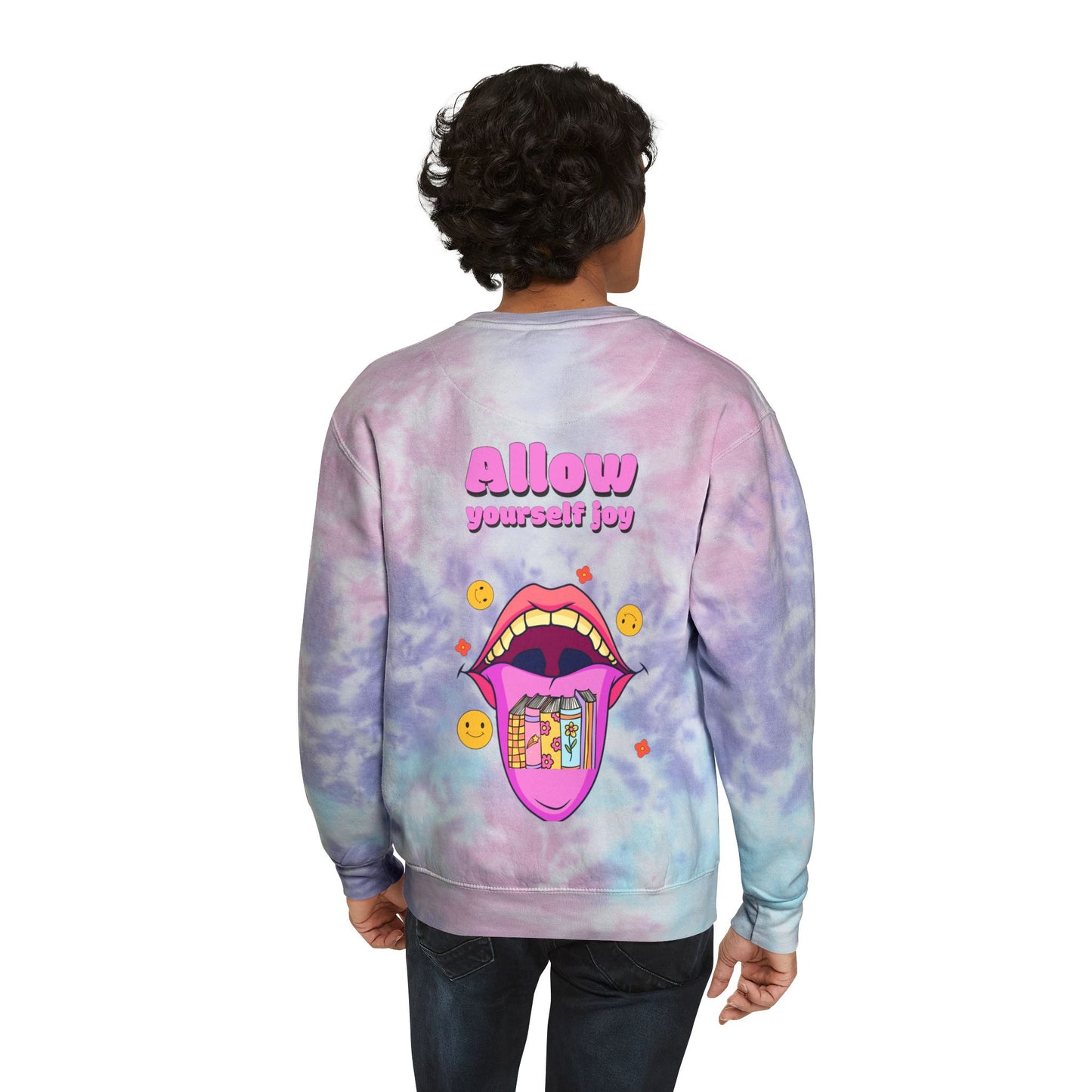 Unisex Allow Yourself Joy graphic Tie-Dye Sweatshirt