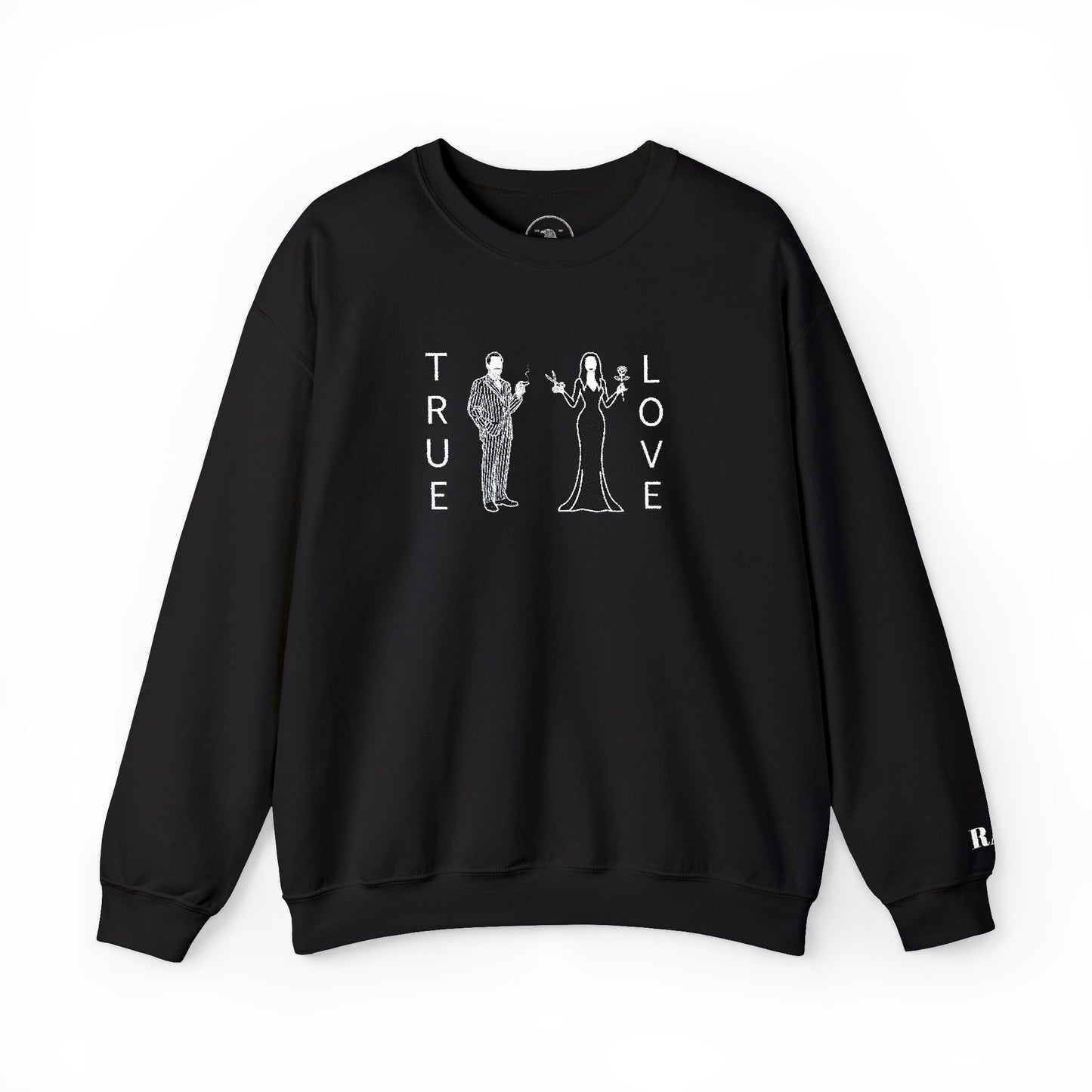 True Love morticia & Gomez Crewneck Sweatshirt