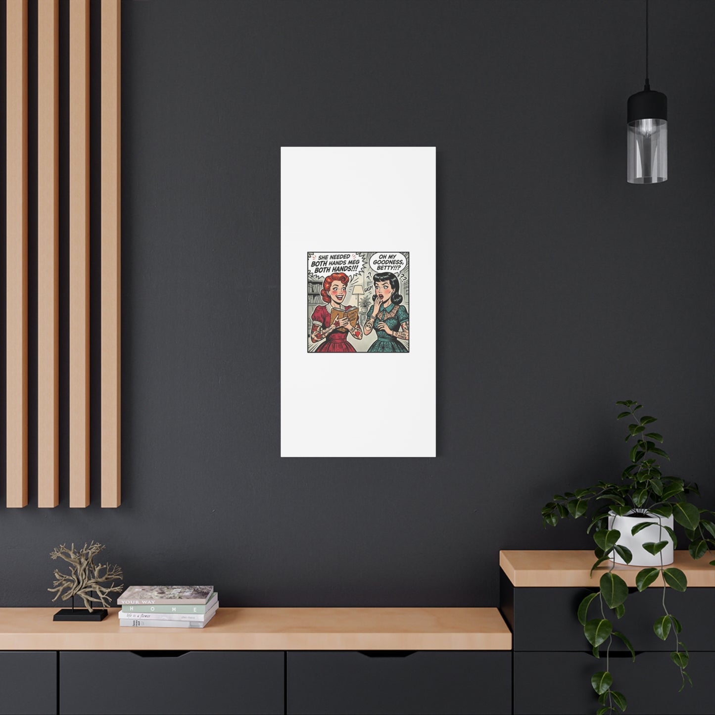 Bookish Comic Panel Matte Canvas | Book Lover, Reading Decor