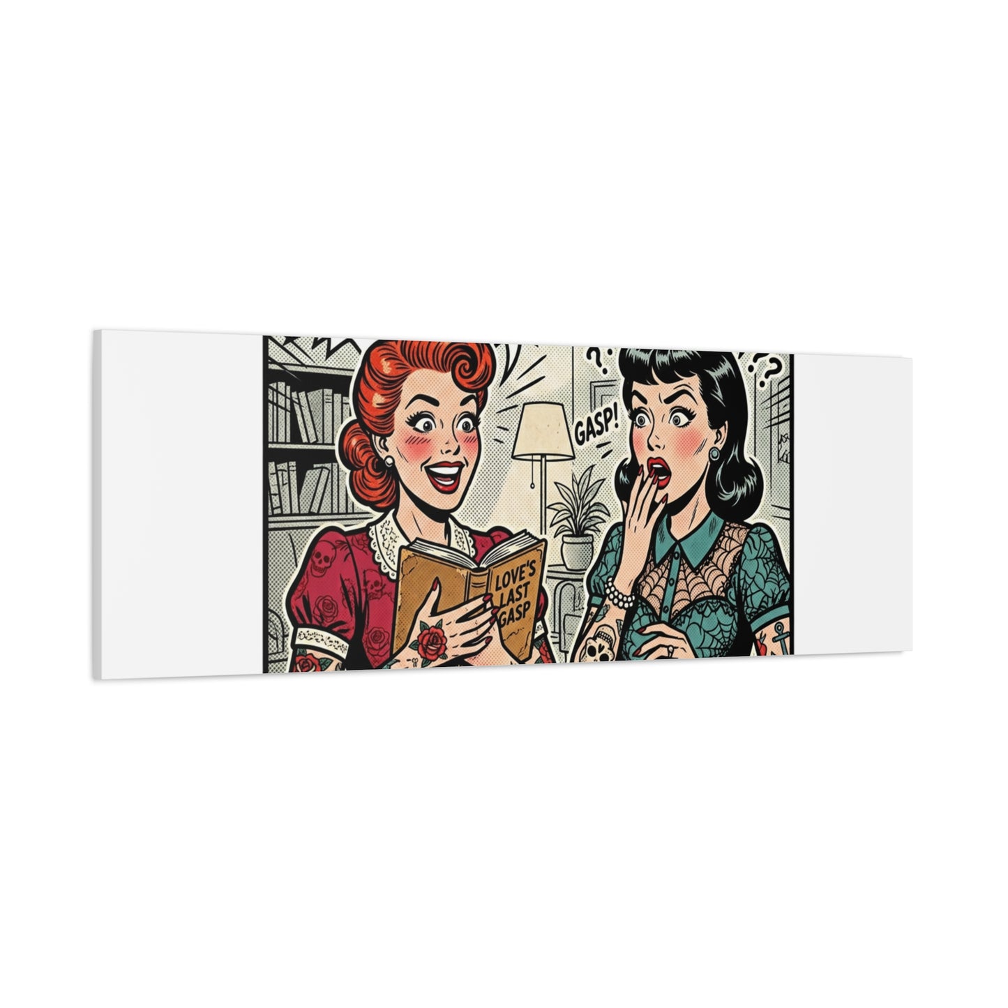 Bookish Comic Panel Matte Canvas | Book Lover, Reading Decor