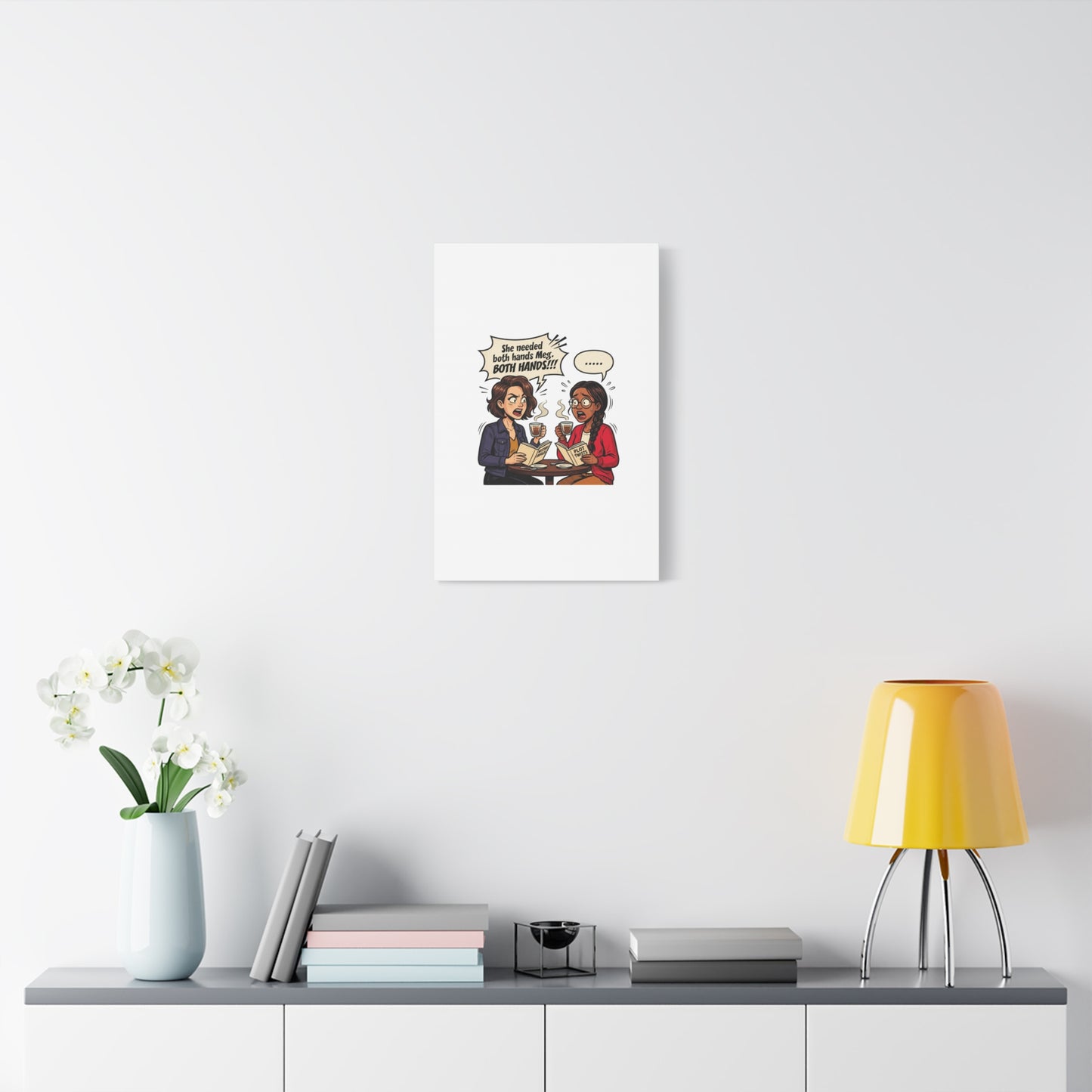 Bookish Comic Quote Canvas | Book Lover decor, Reading Room wall art