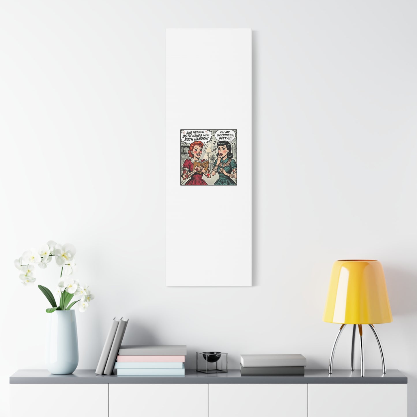 Bookish Comic Panel Matte Canvas | Book Lover, Reading Decor