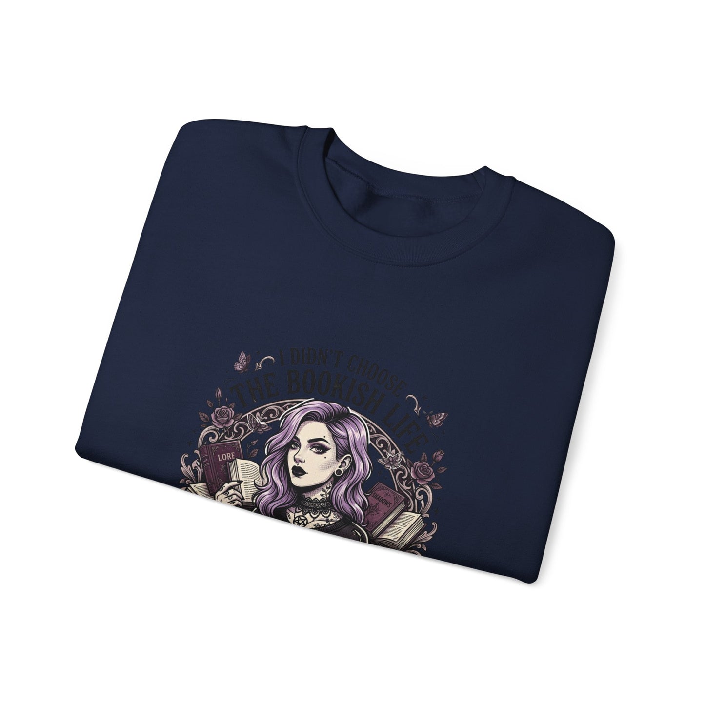 Bookish Life Crewneck Sweatshirt | Dark Academia, Reading Shirt