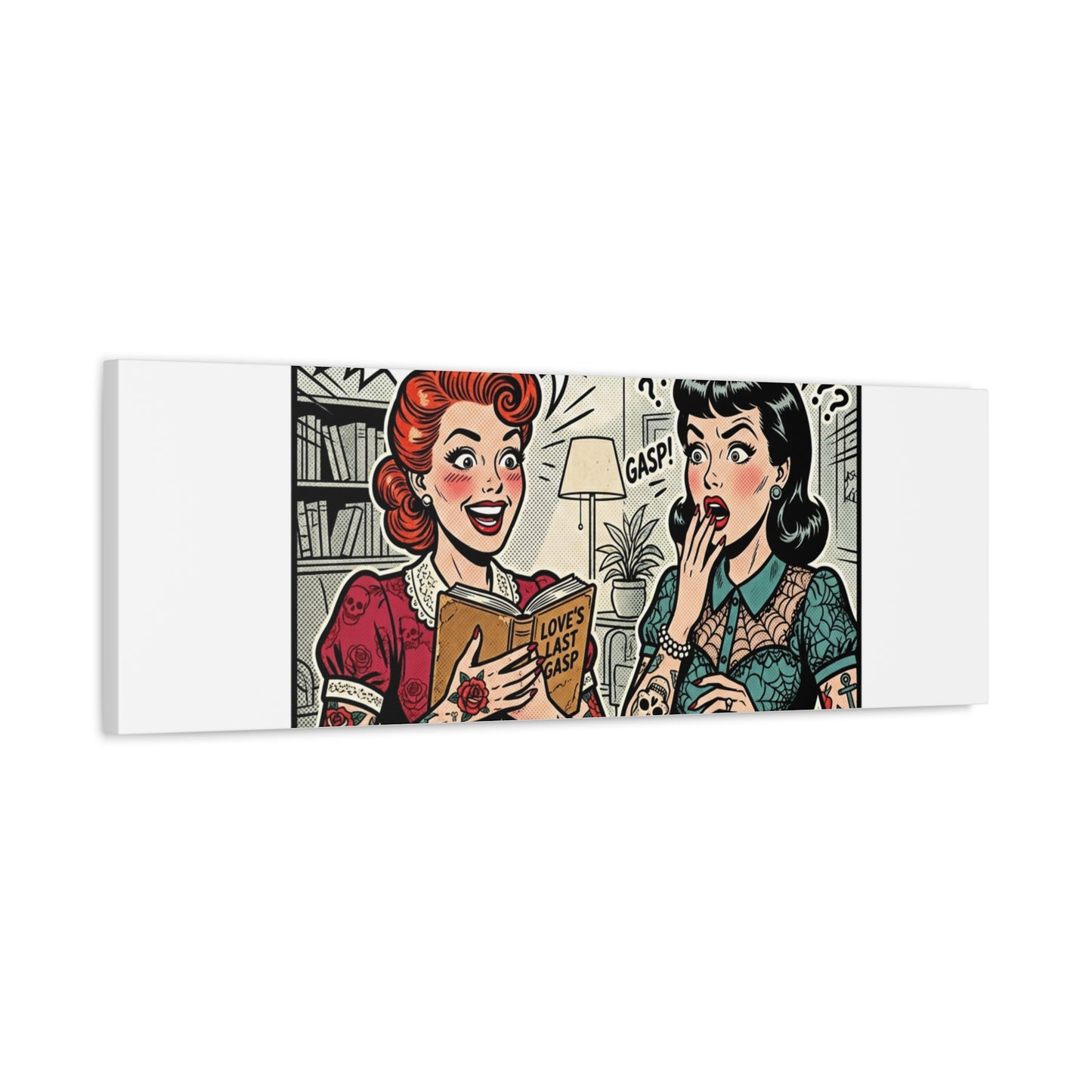 Bookish Comic Panel Matte Canvas | Book Lover, Reading Decor