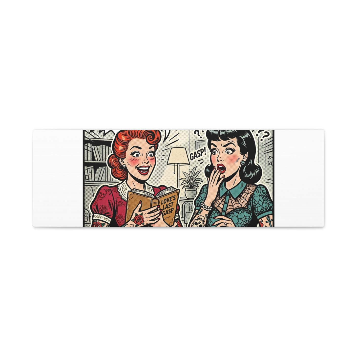Bookish Comic Panel Matte Canvas | Book Lover, Reading Decor