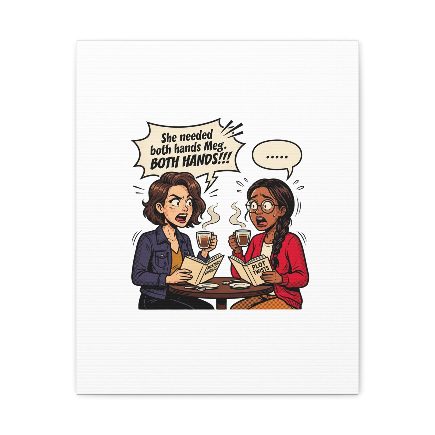 Bookish Comic Quote Canvas | Book Lover decor, Reading Room wall art