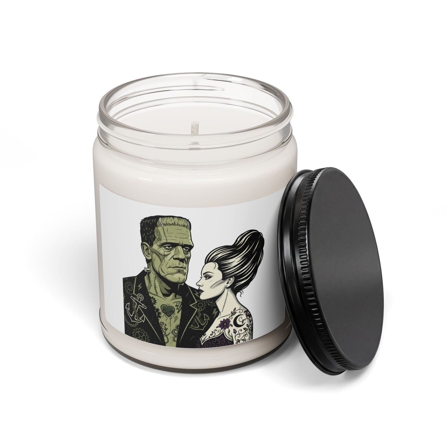 Monster Love Candle, Soy Jar Candle | Grunge Plaid Revival, 90s Punk Aesthetic