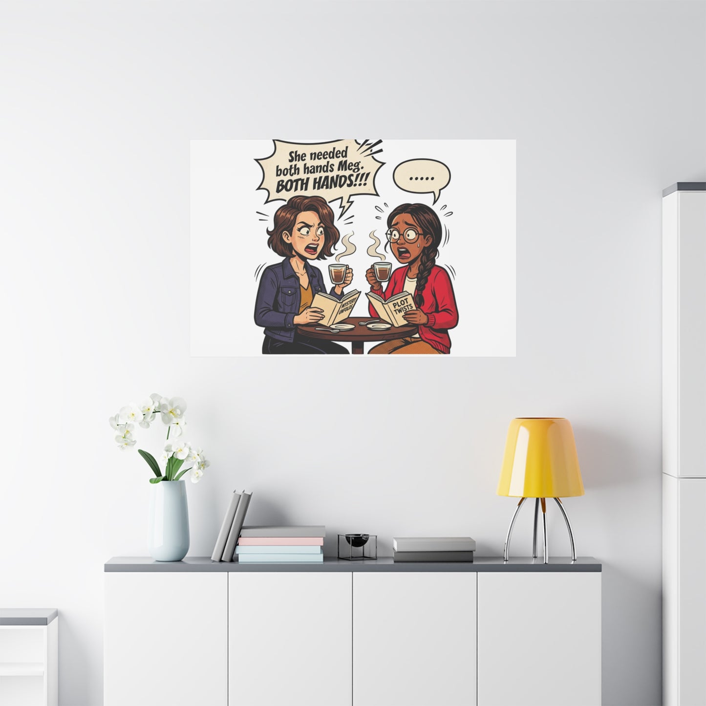 Bookish Comic Quote Canvas | Book Lover decor, Reading Room wall art