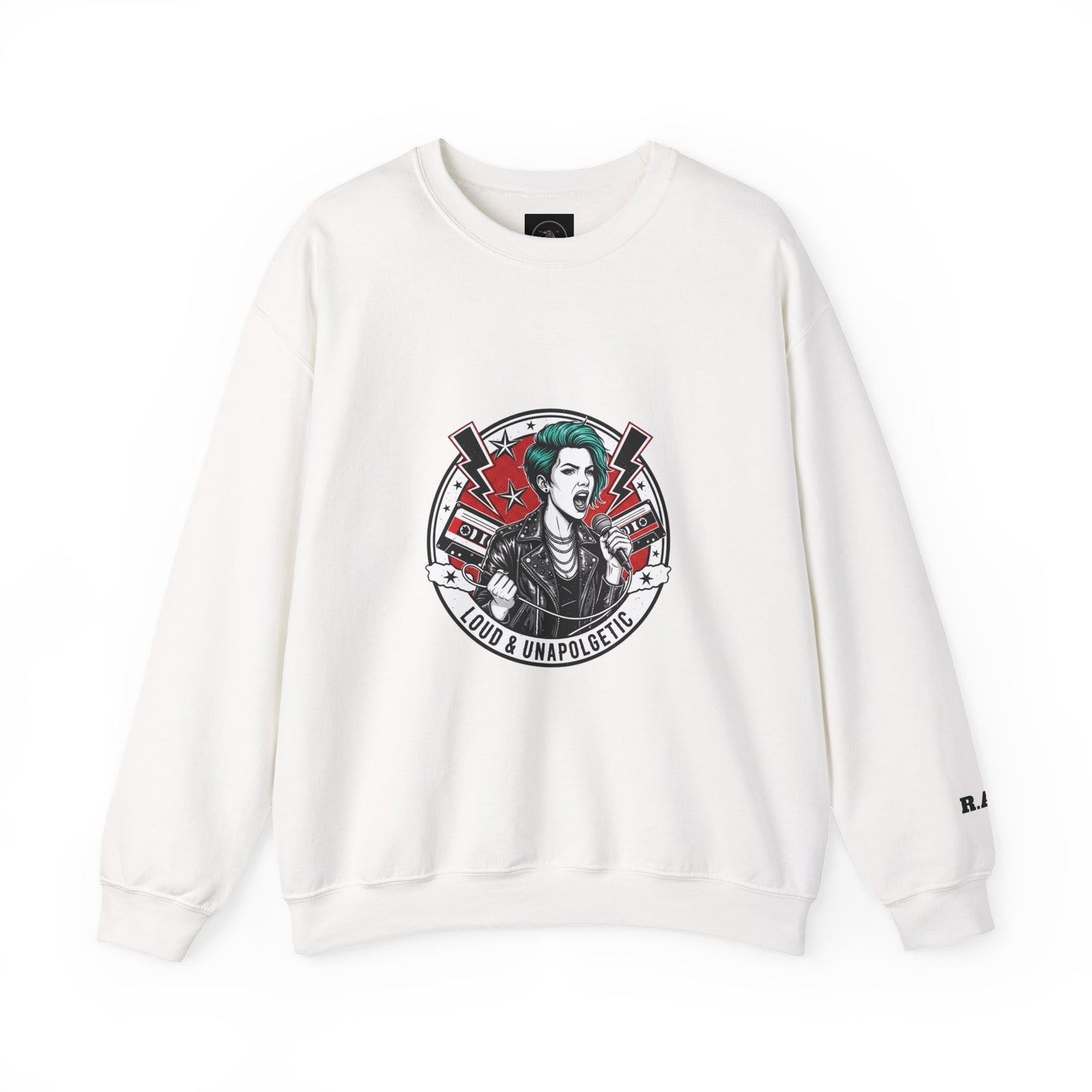 Feminist, Loud & Unapologetic, Grunge Graphic Sweatshirt