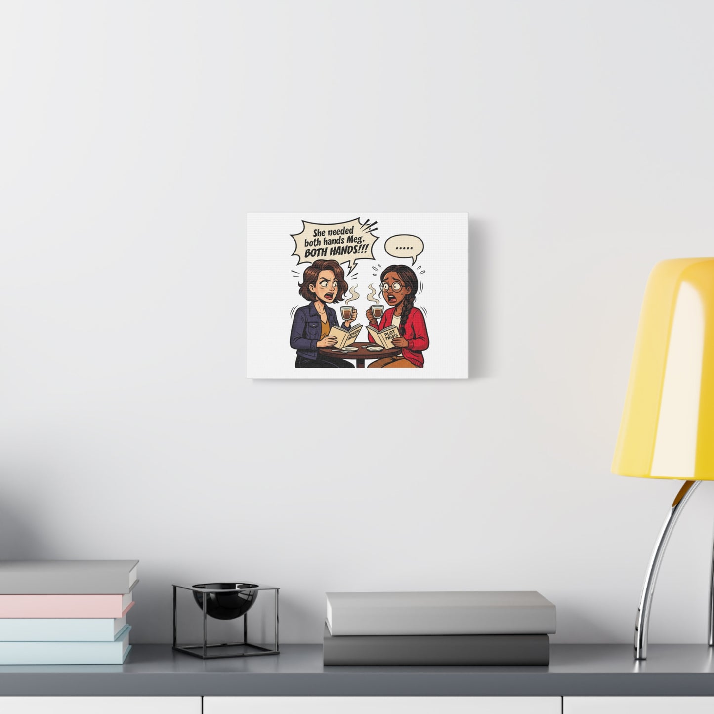 Bookish Comic Quote Canvas | Book Lover decor, Reading Room wall art