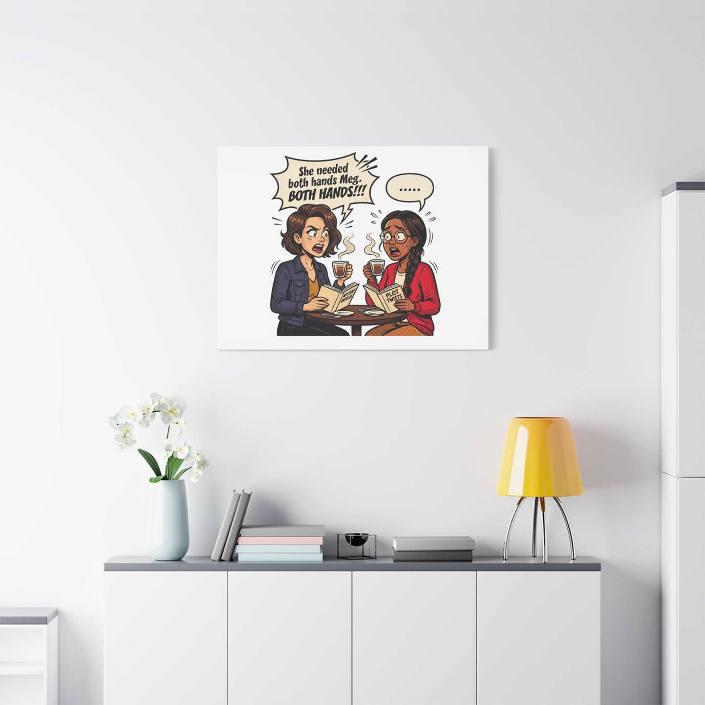 Bookish Comic Quote Canvas | Book Lover decor, Reading Room wall art