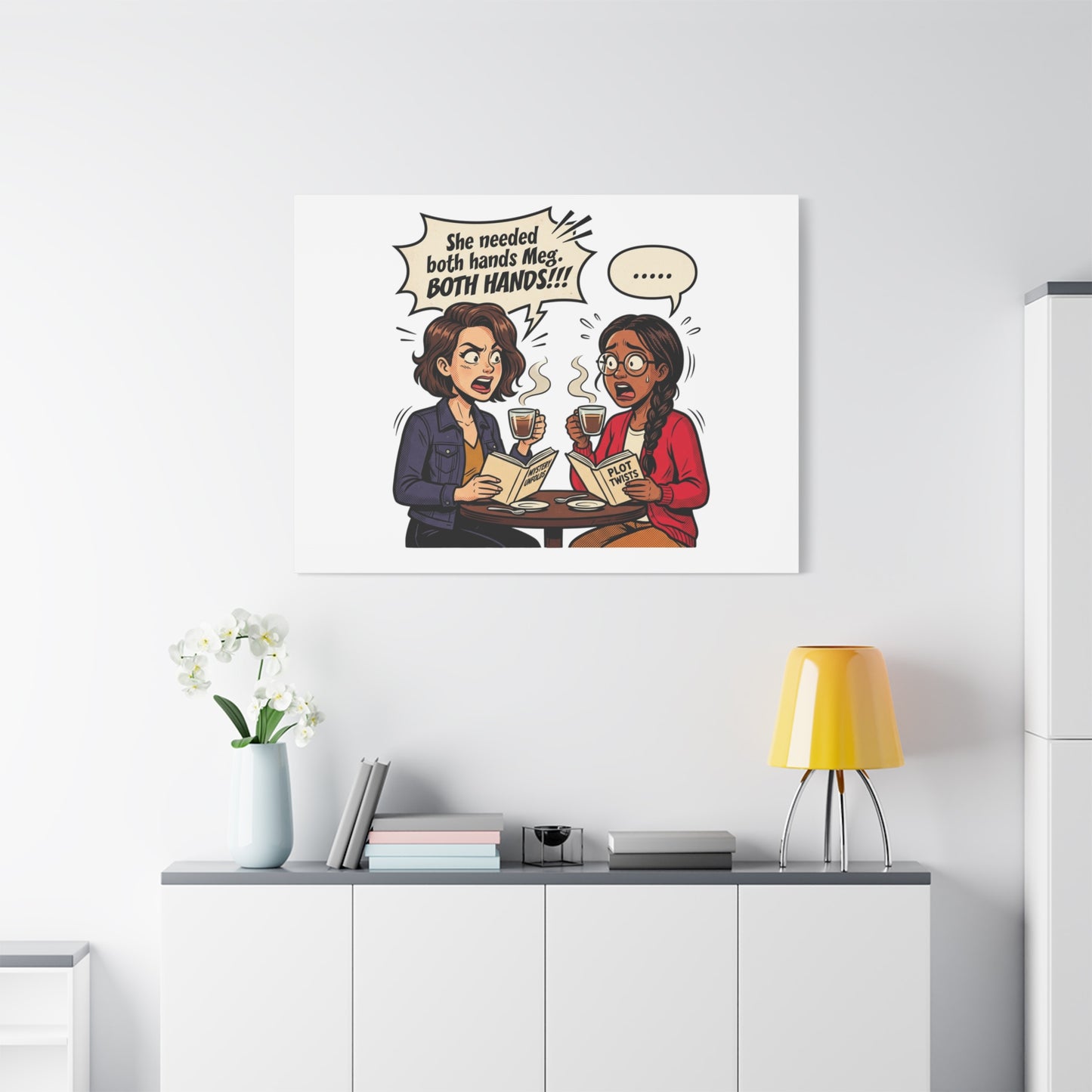 Bookish Comic Quote Canvas | Book Lover decor, Reading Room wall art