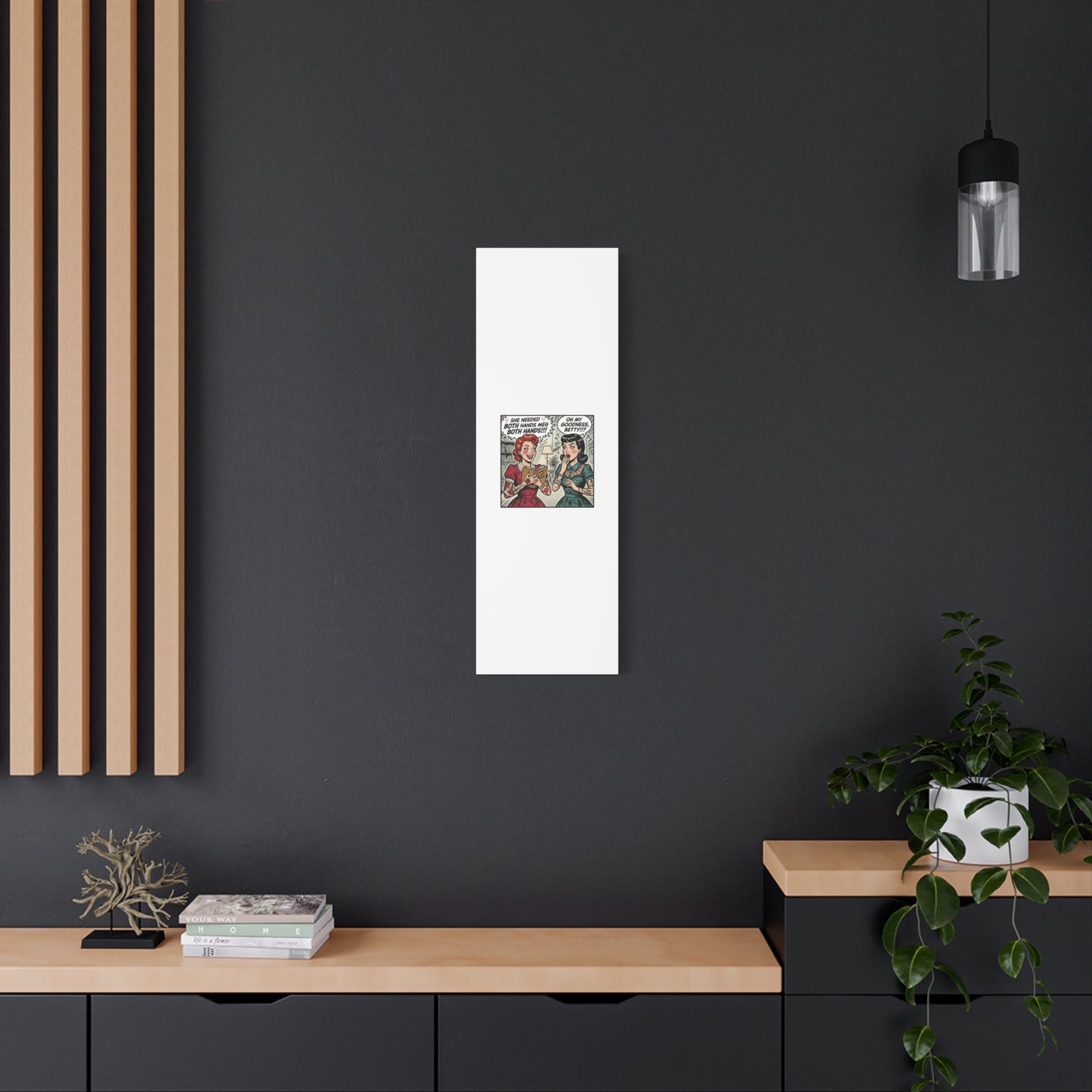 Bookish Comic Panel Matte Canvas | Book Lover, Reading Decor