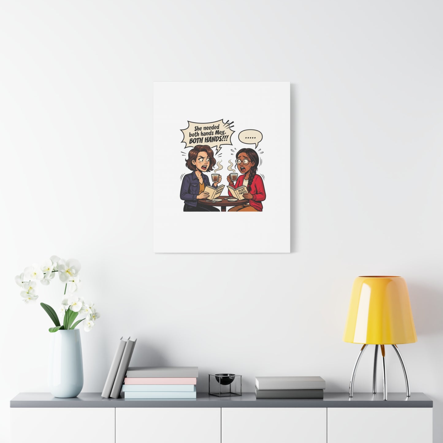 Bookish Comic Quote Canvas | Book Lover decor, Reading Room wall art