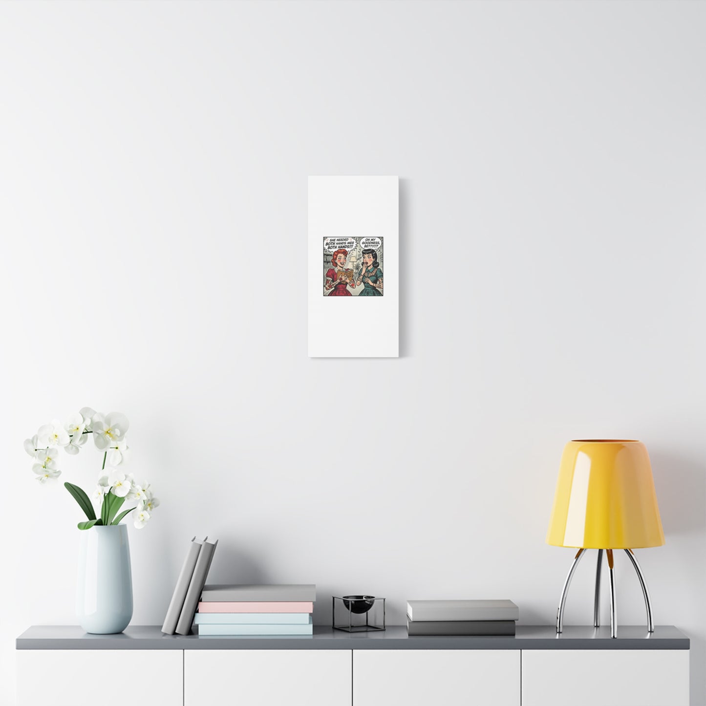 Bookish Comic Panel Matte Canvas | Book Lover, Reading Decor