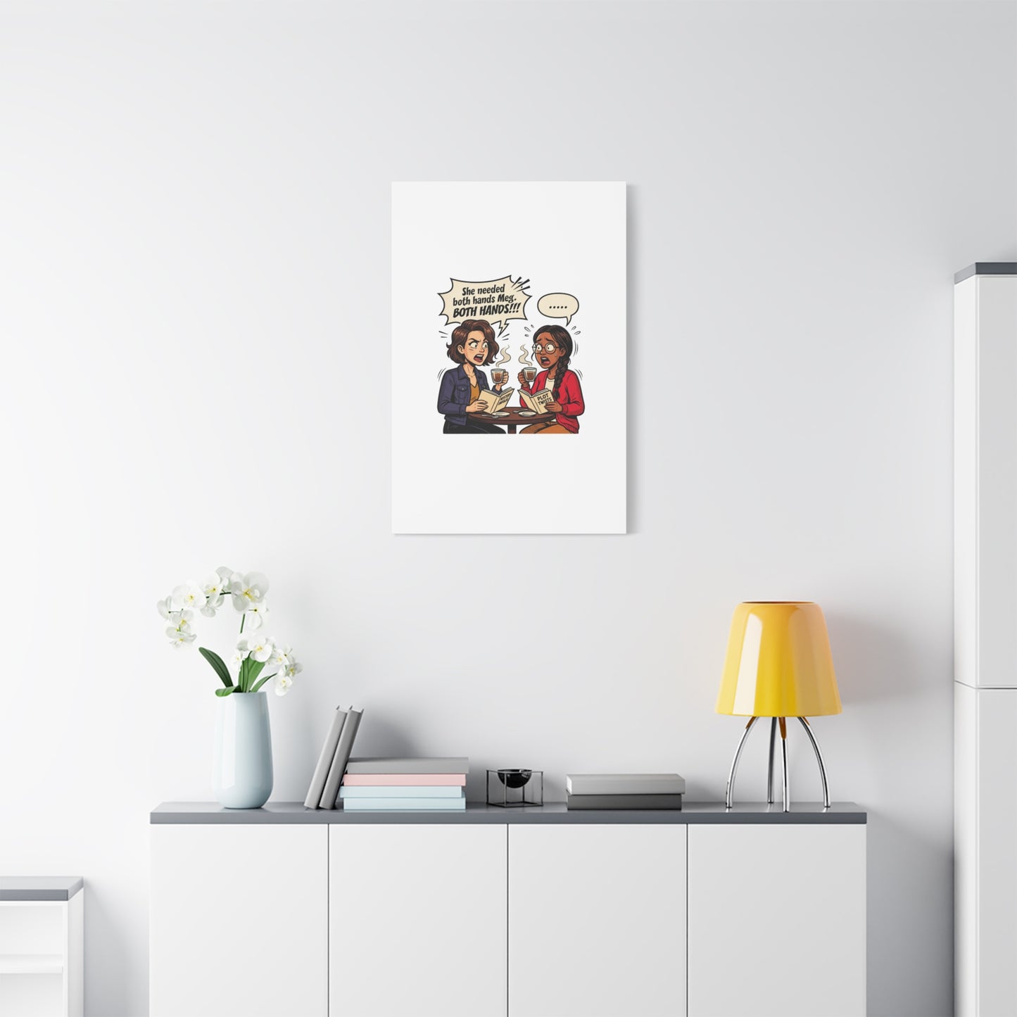 Bookish Comic Quote Canvas | Book Lover decor, Reading Room wall art