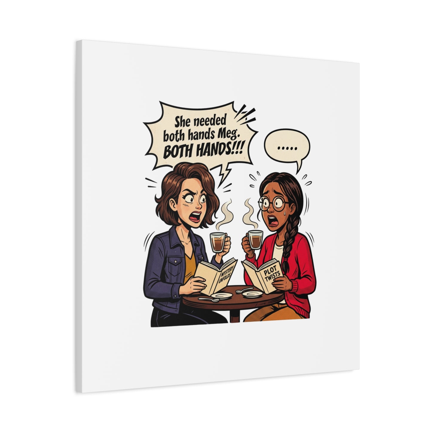 Bookish Comic Quote Canvas | Book Lover decor, Reading Room wall art