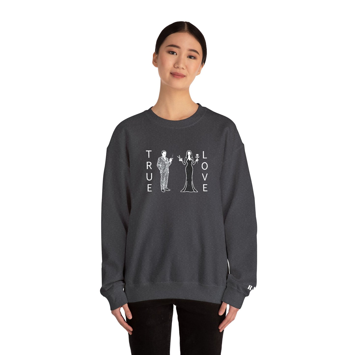 True Love morticia & Gomez Crewneck Sweatshirt