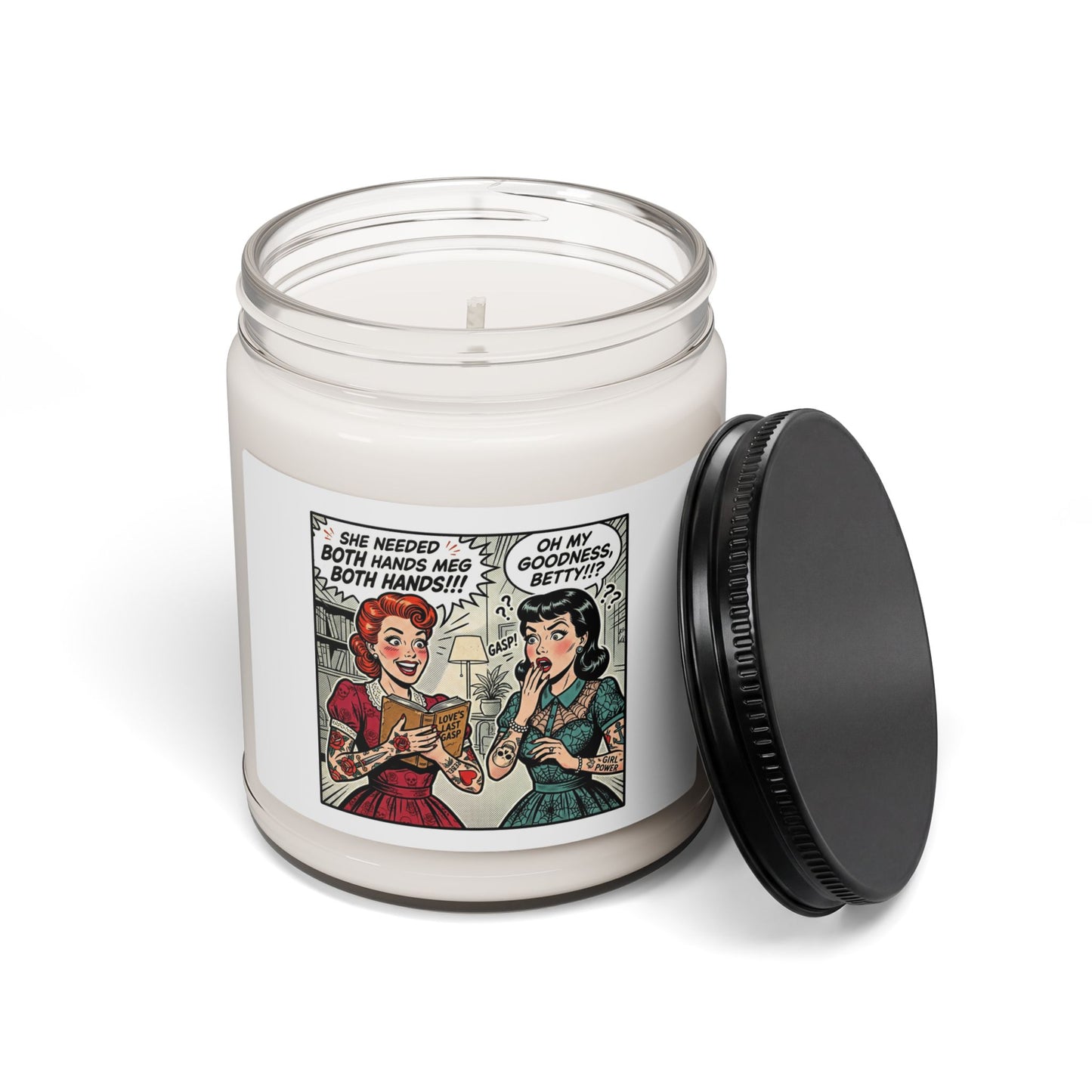 Bookish Comic Strip Candle | Soy Candle, Reading Room, Cozy Reader