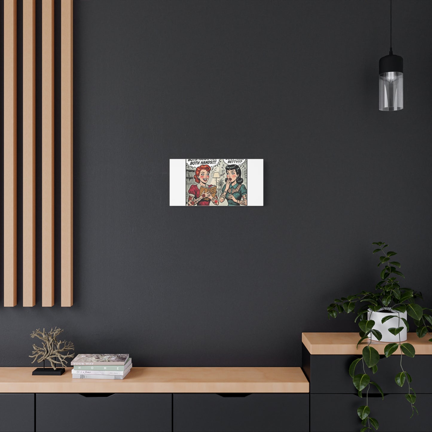 Bookish Comic Panel Matte Canvas | Book Lover, Reading Decor